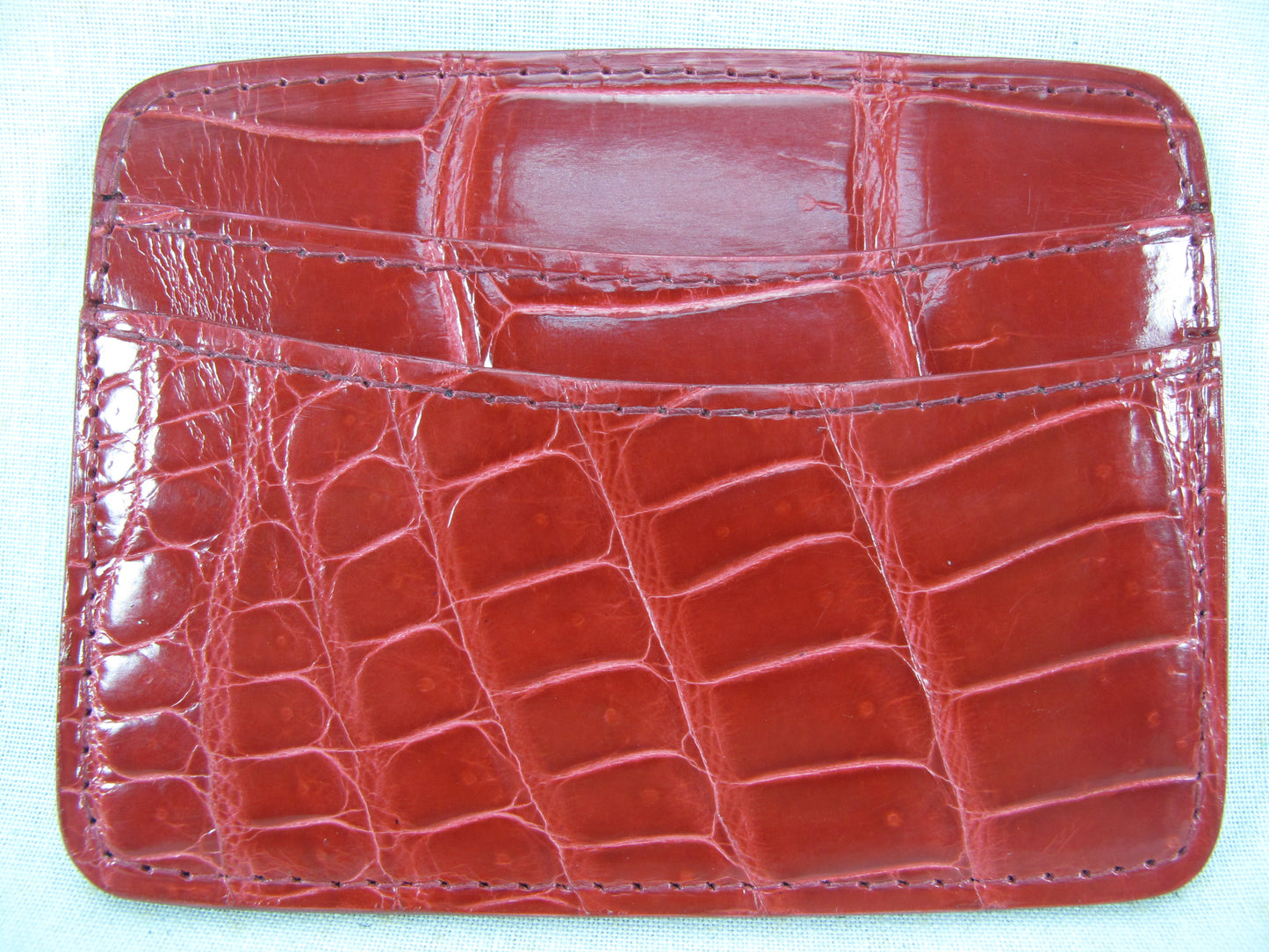 Genuine Crocodile Skin Leather Slim Business & Credit Card Holder Wallet