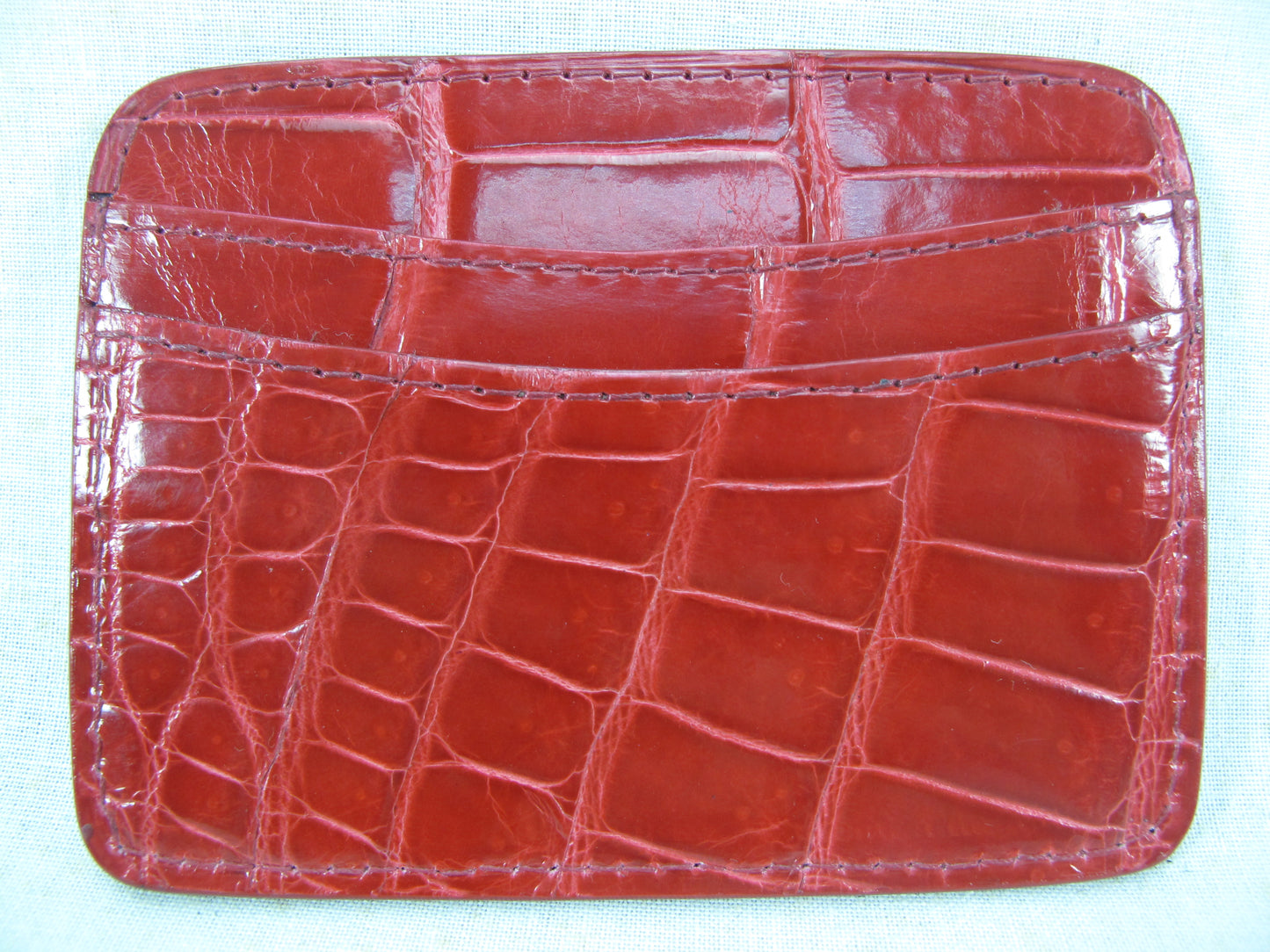 Genuine Crocodile Skin Leather Slim Business & Credit Card Holder Wallet