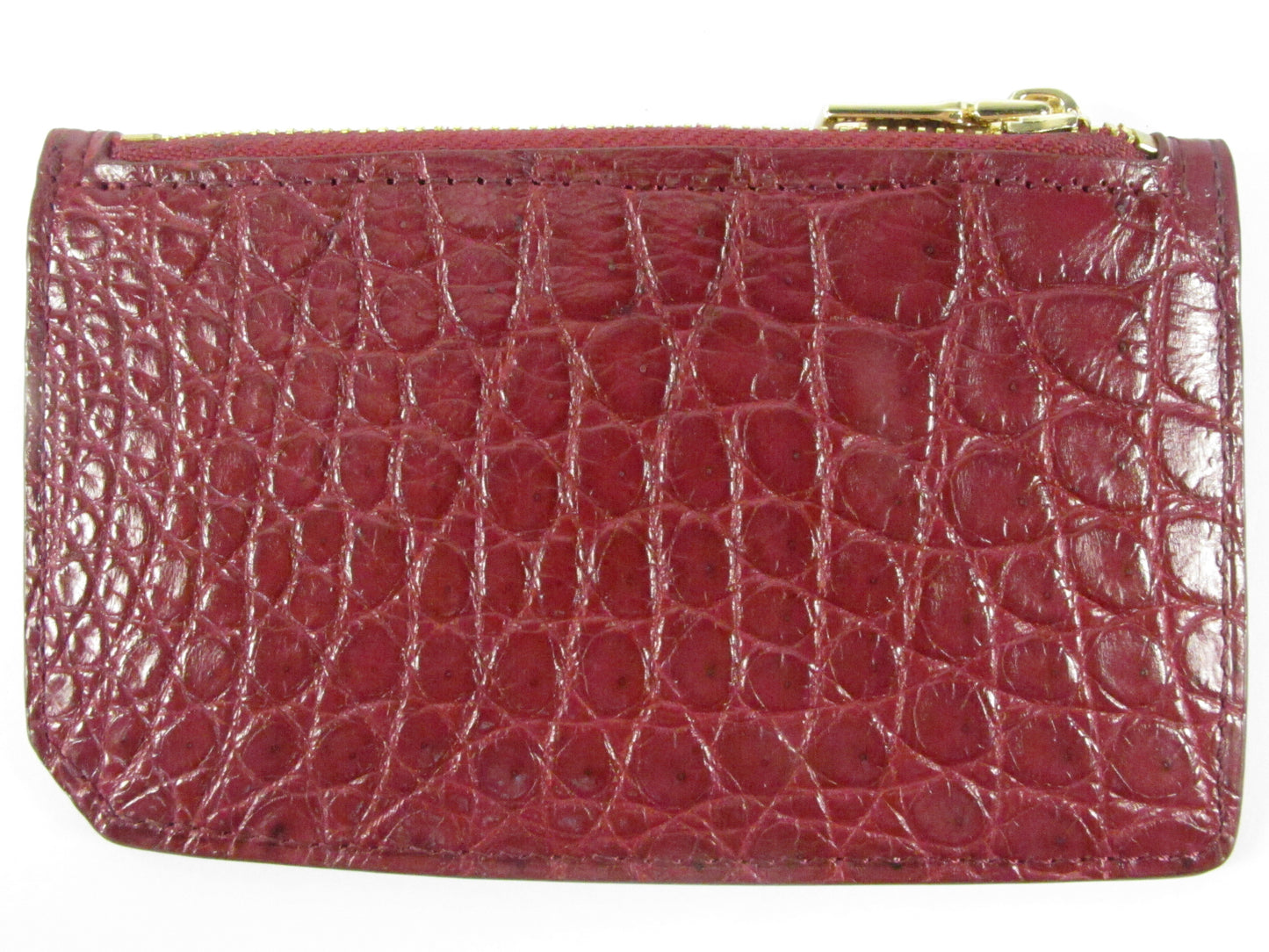 Genuine Crocodile Belly Skin Leather Business & Credit Card Holder Zip Wallet Coins Purse