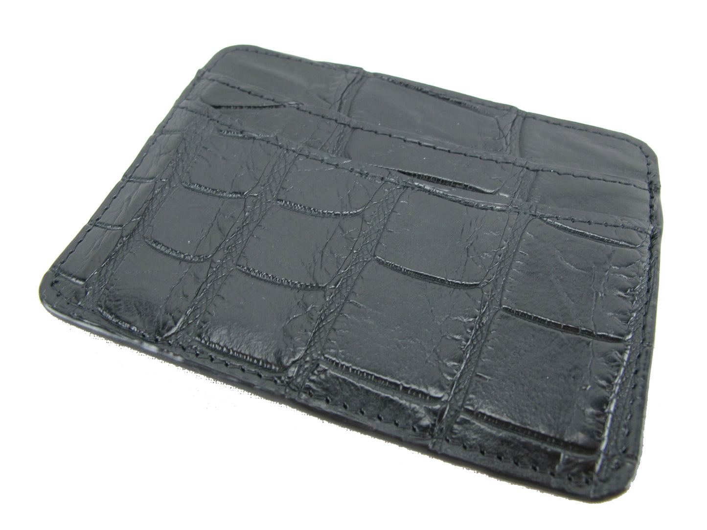 Genuine Crocodile Skin Leather Slim Business & Credit Card Holder Wallet