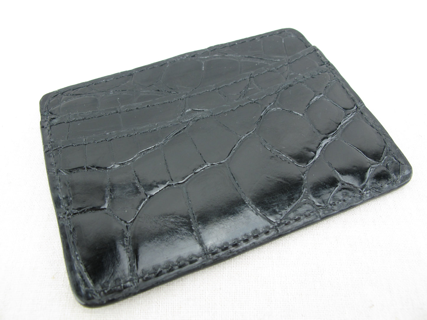 Genuine Crocodile Skin Leather Slim Business & Credit Card Holder Wallet