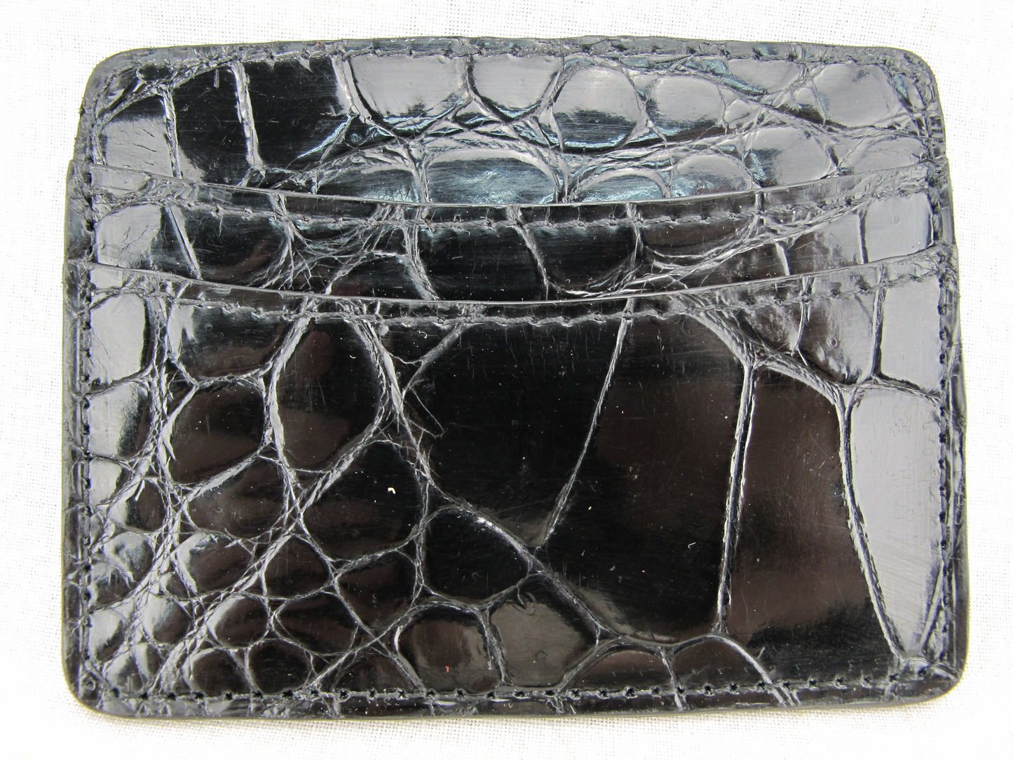 Genuine Crocodile Skin Leather Slim Business & Credit Card Holder Wallet