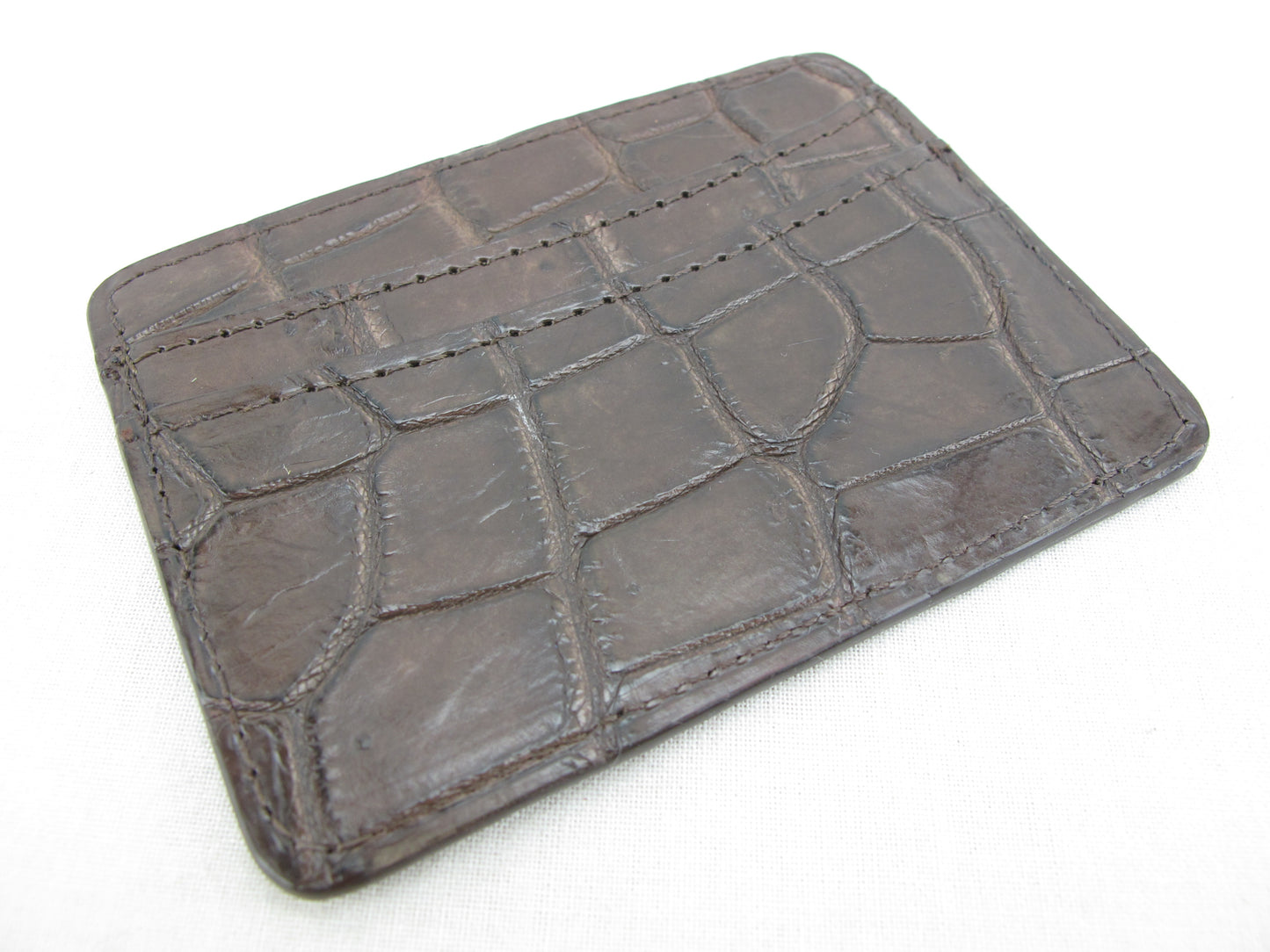 Genuine Crocodile Skin Leather Slim Business & Credit Card Holder Wallet