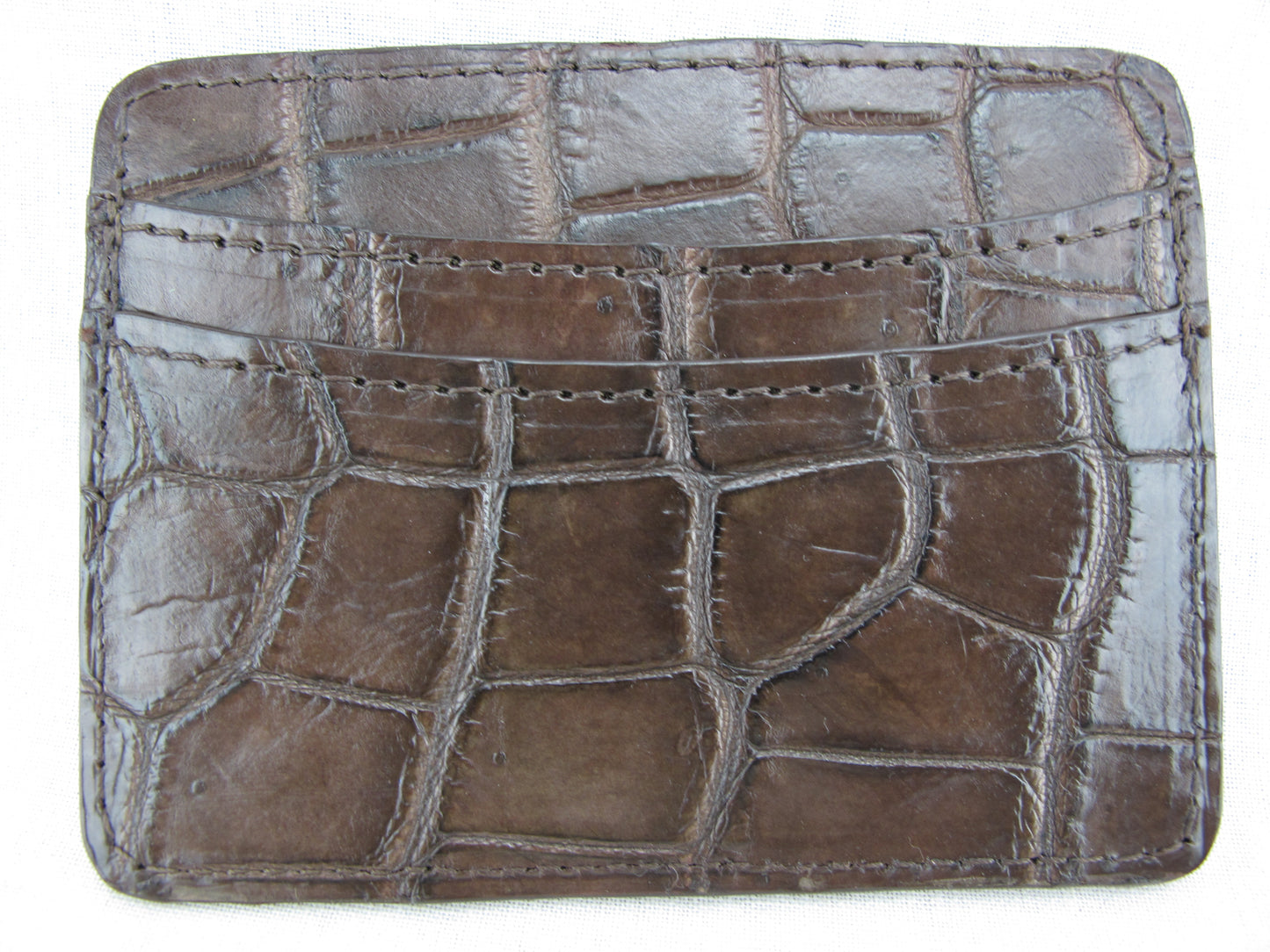 Genuine Crocodile Skin Leather Slim Business & Credit Card Holder Wallet