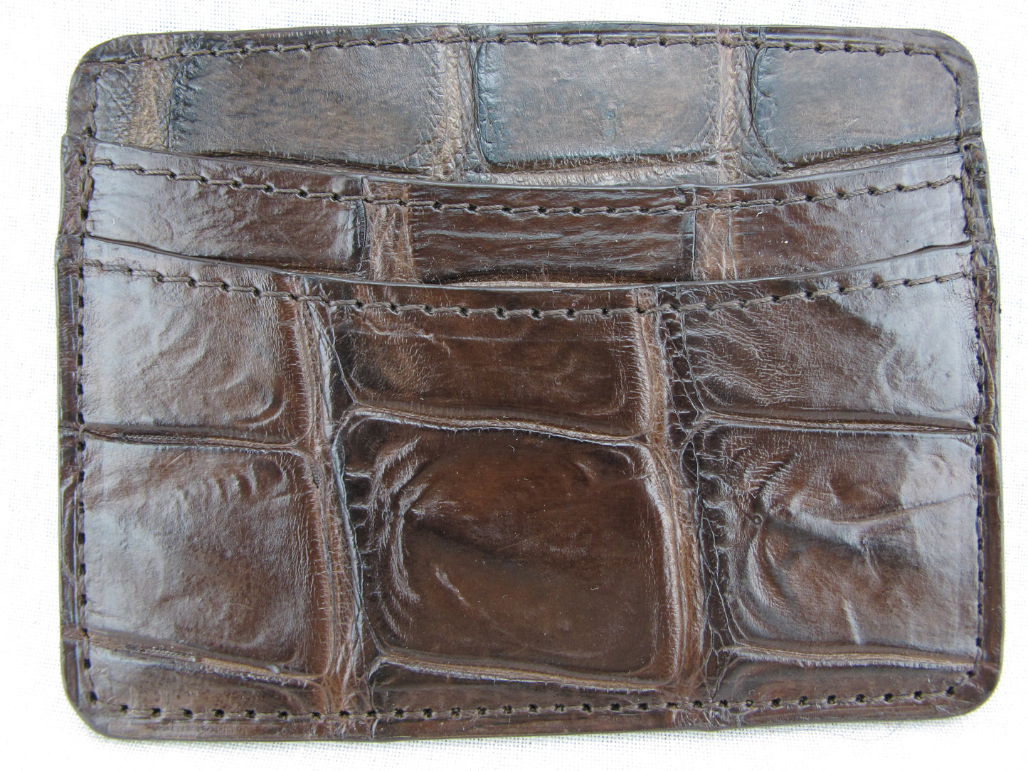 Genuine Crocodile Skin Leather Slim Business & Credit Card Holder Wallet