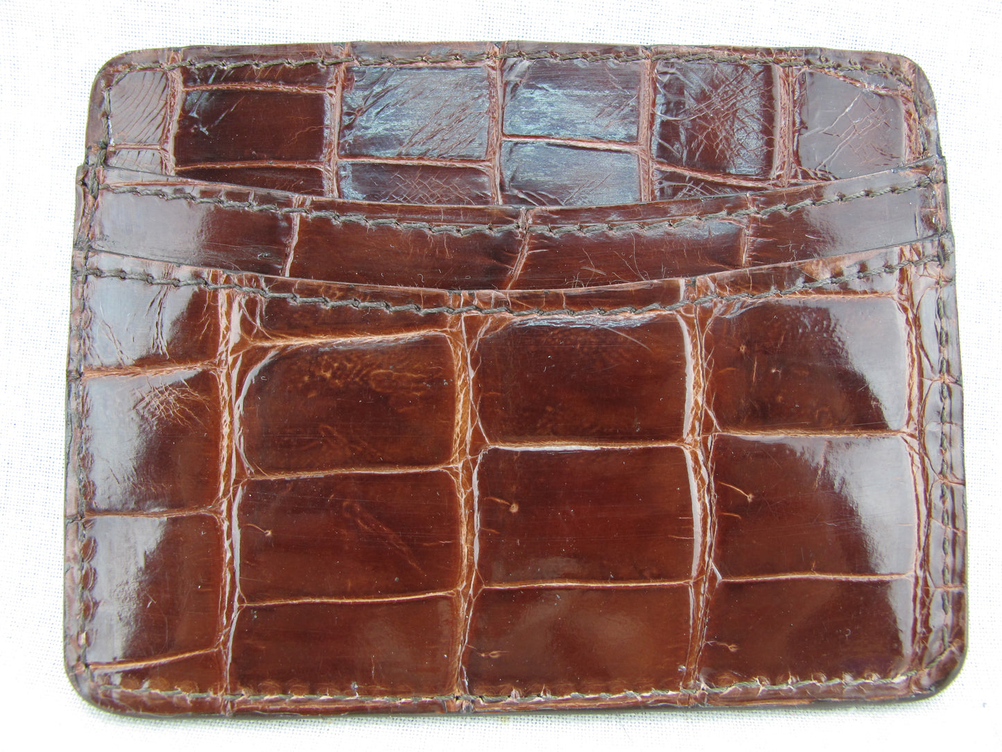 Genuine Crocodile Skin Leather Slim Business & Credit Card Holder Wallet
