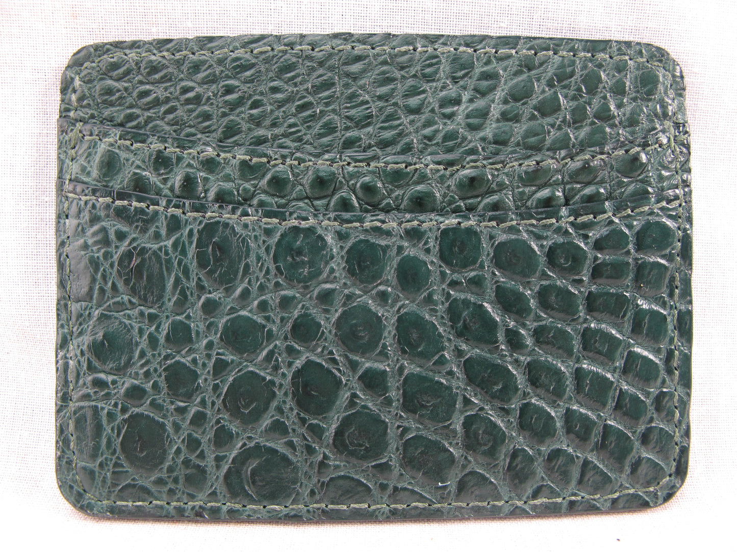 Genuine Crocodile Skin Leather Slim Business & Credit Card Holder Wallet