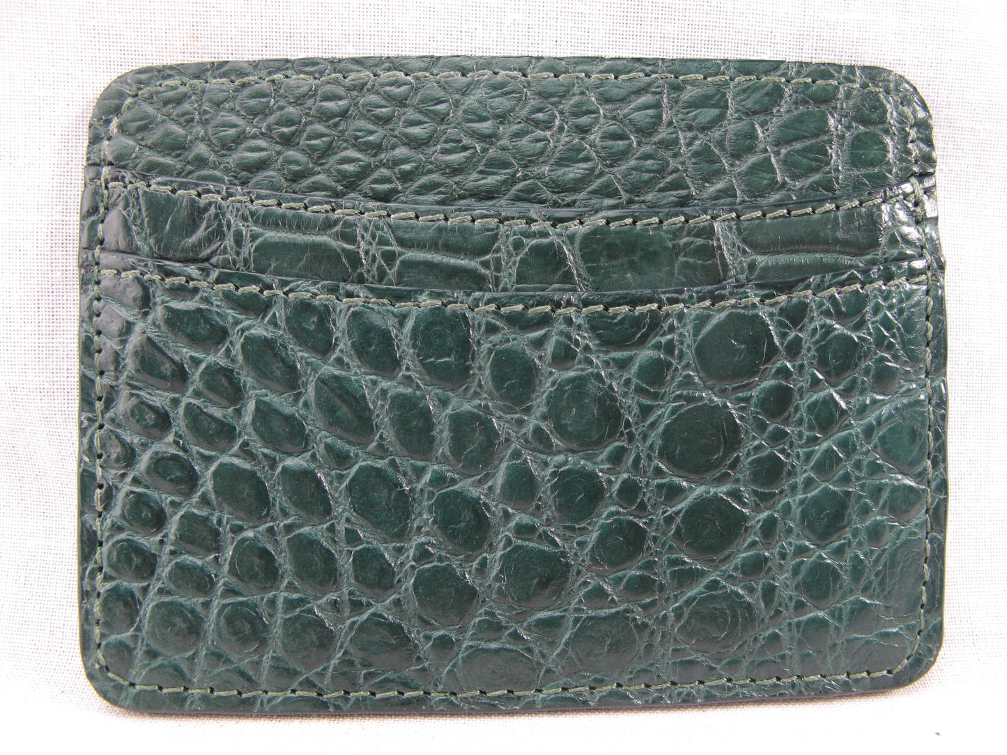 Genuine Crocodile Skin Leather Slim Business & Credit Card Holder Wallet