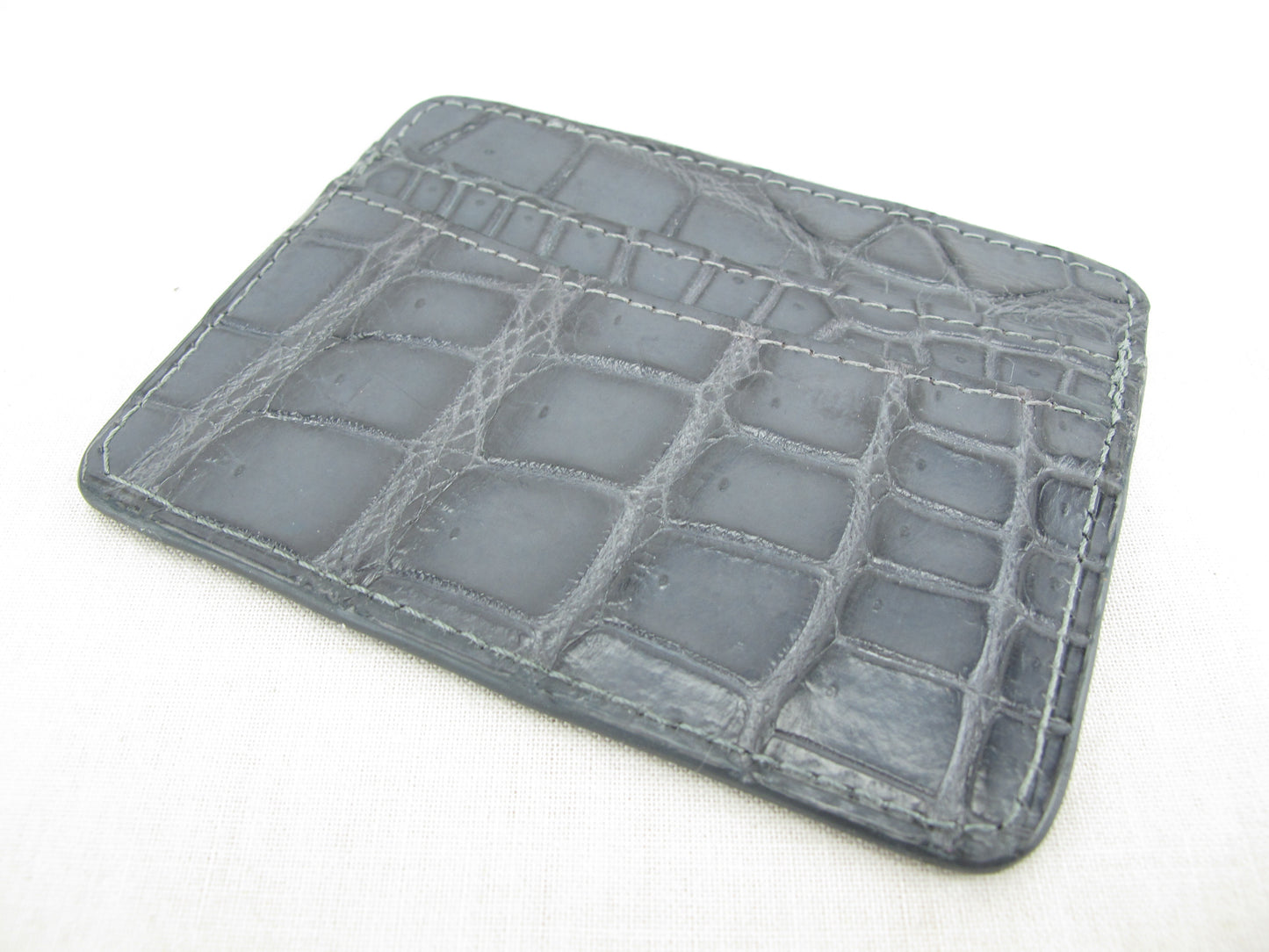 Genuine Crocodile Skin Leather Slim Business & Credit Card Holder Wallet