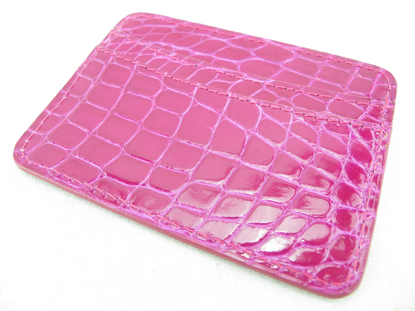 Genuine Crocodile Skin Leather Slim Business & Credit Card Holder Wallet