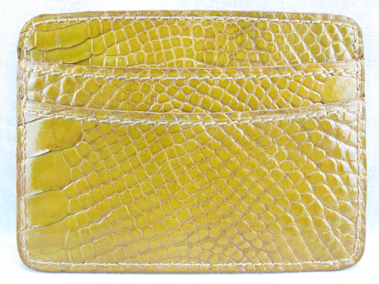 Genuine Crocodile Skin Leather Slim Business & Credit Card Holder Wallet