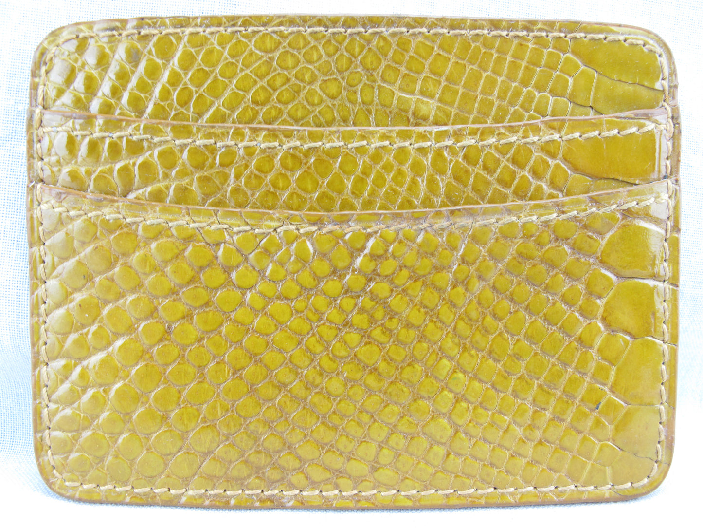 Genuine Crocodile Skin Leather Slim Business & Credit Card Holder Wallet