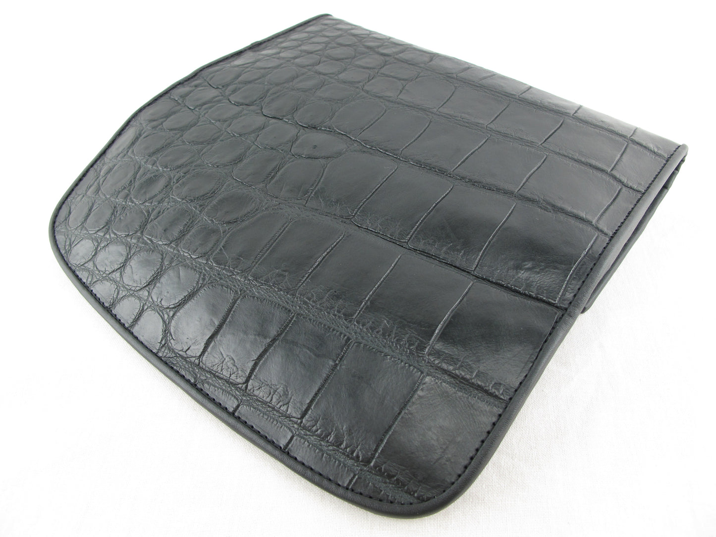 Genuine Crocodile Belly Skin Leather Women's Trifold Clutch Wallet Purse