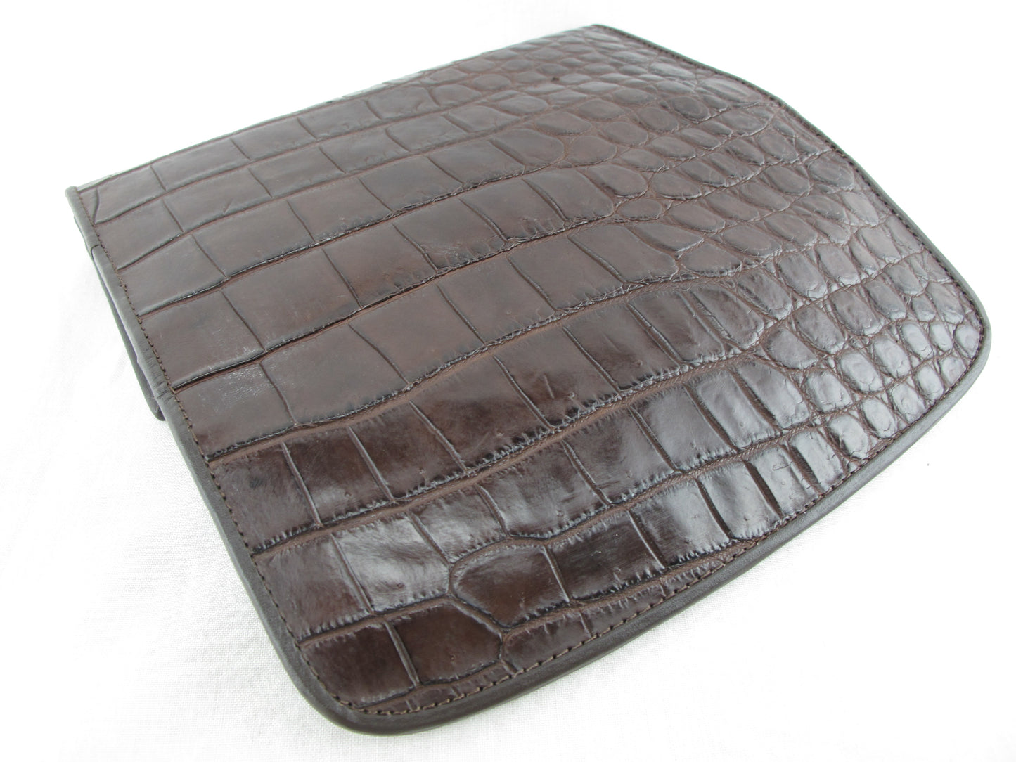 Genuine Crocodile Belly Skin Leather Women's Trifold Clutch Wallet Purse