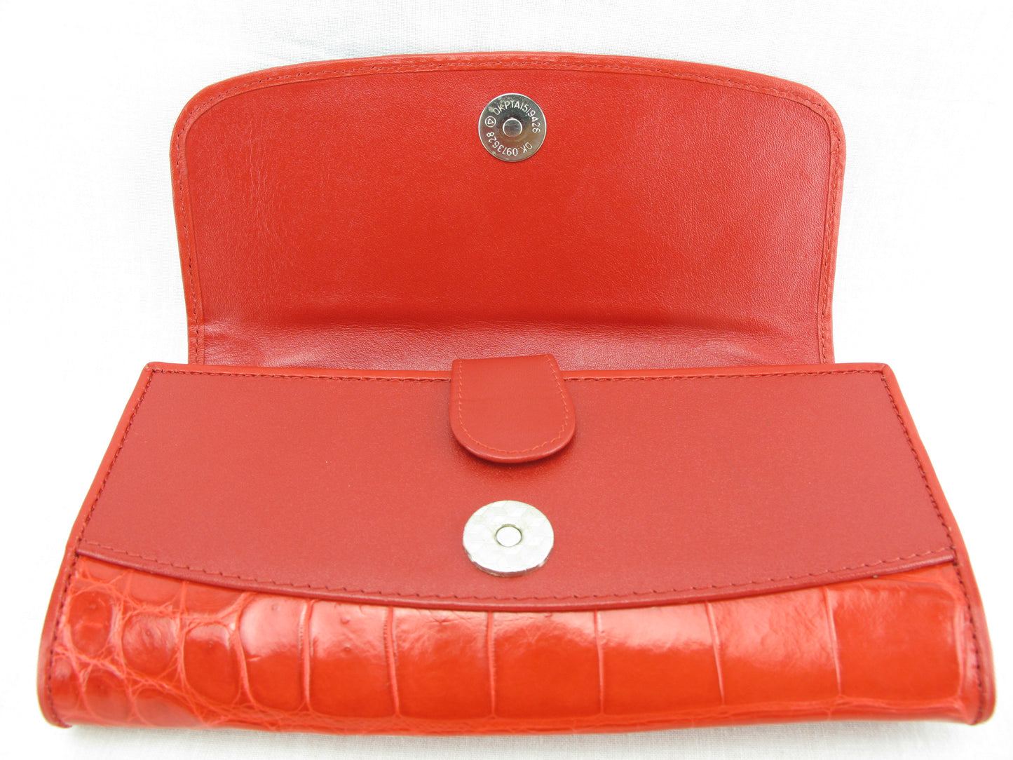 Genuine Crocodile Belly Skin Leather Women's Trifold Clutch Wallet Purse