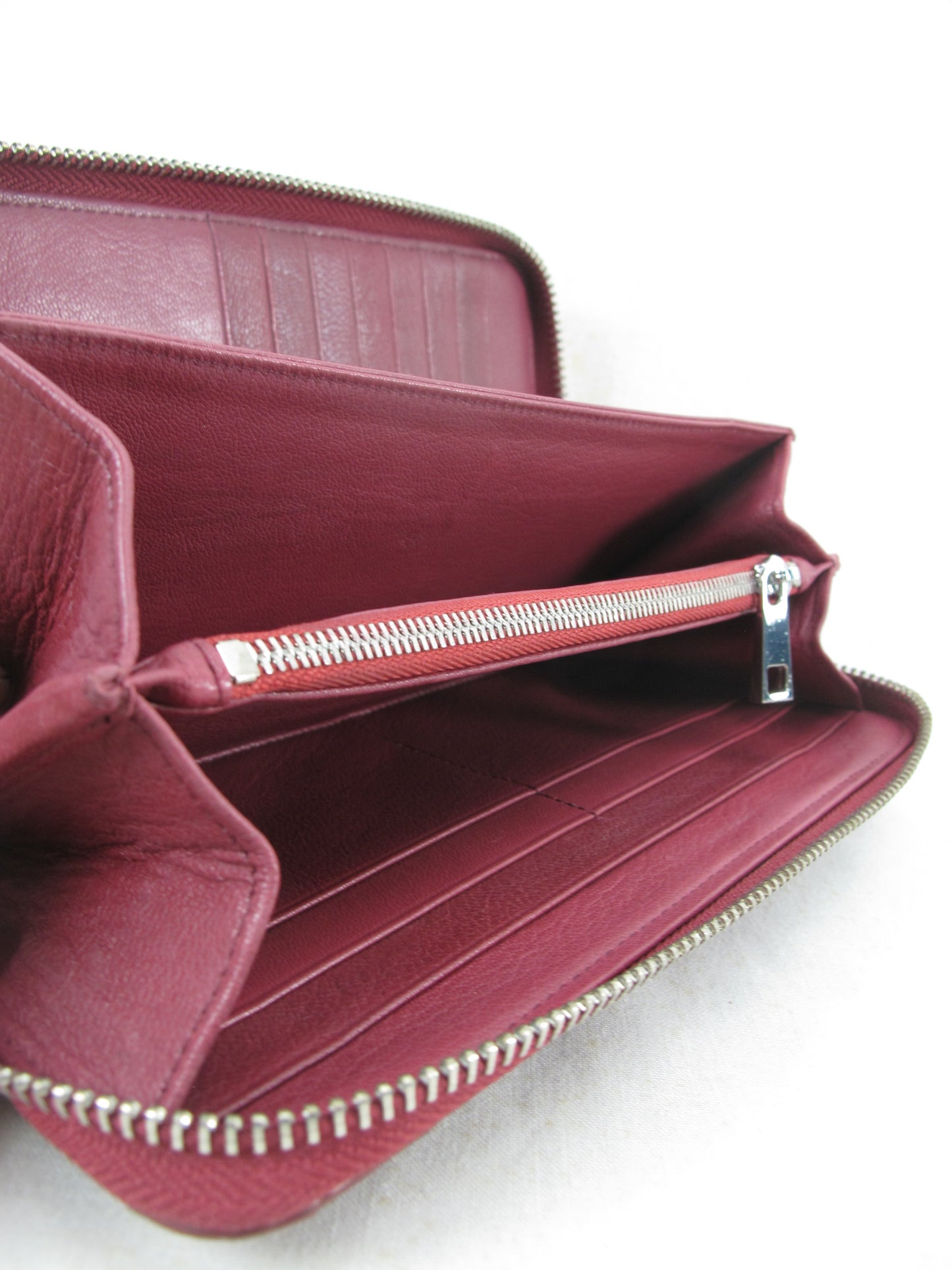 Genuine Crocodile Half Backbone Skin Leather Zip Around Clutch Wallet Purse