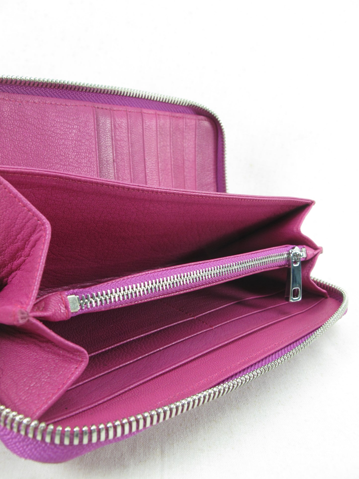 Genuine Crocodile Tail Skin Leather Zip Around Clutch Wallet Purse