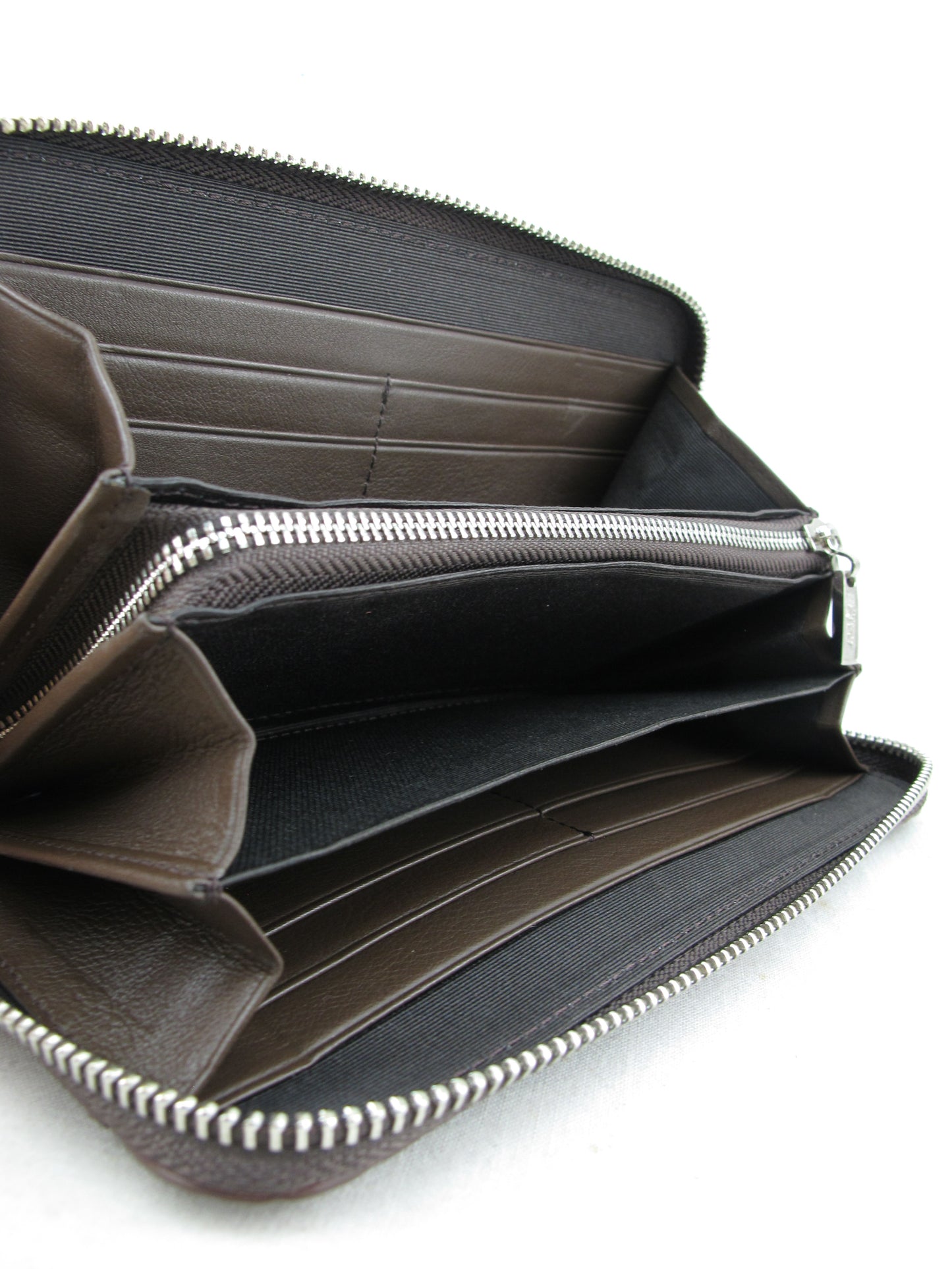 Genuine Crocodile Belly Skin Leather Zip Around Clutch Wallet Purse