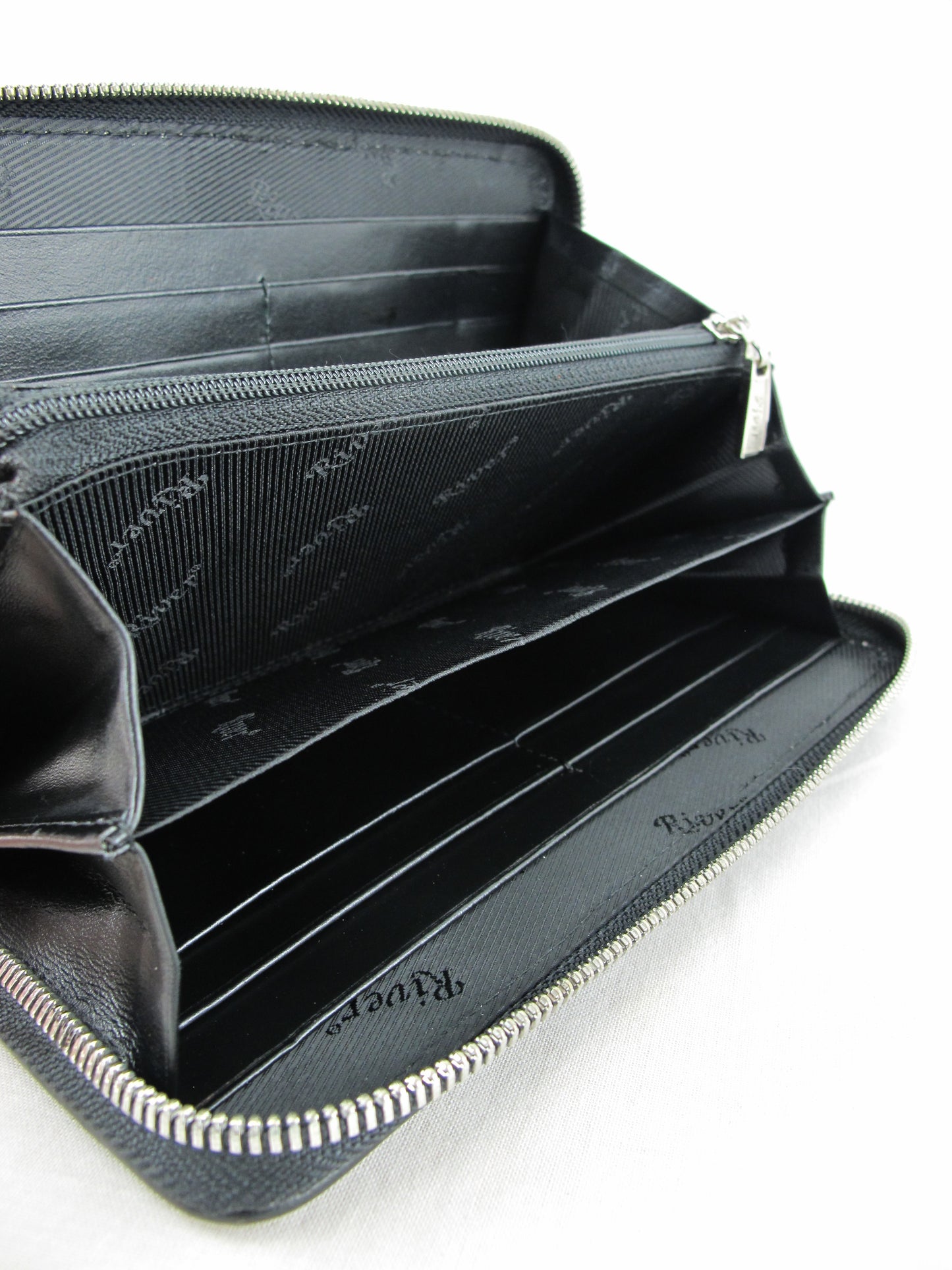 Genuine Crocodile Hornback Skin Leather Zip Around Clutch Wallet Purse