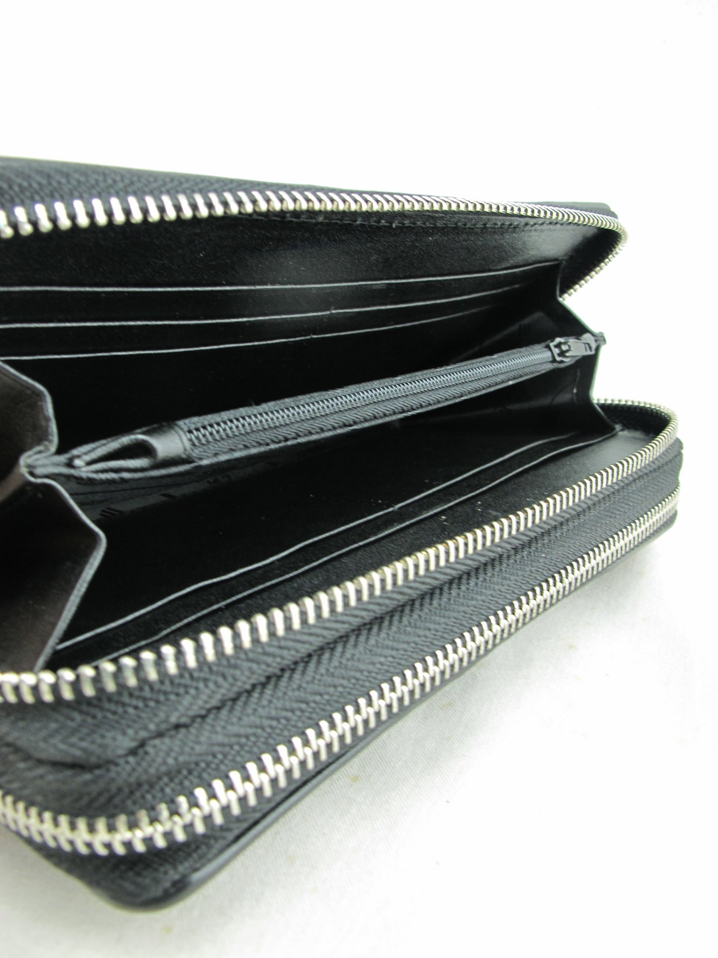 Genuine Crocodile Foot Claw Skin Leather Double Zip Around Clutch Wallet Purse