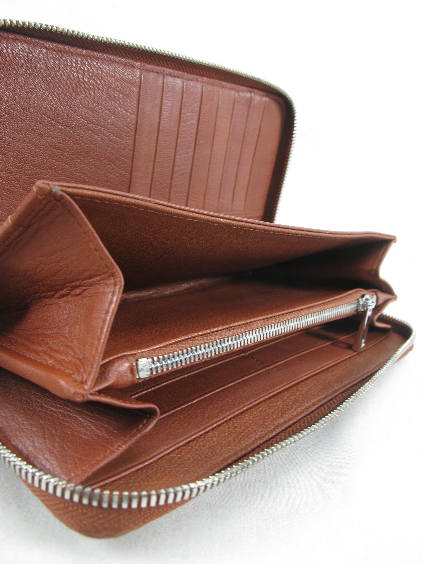 Genuine Crocodile Half Backbone Skin Leather Large Zip Around Clutch Wallet Purse