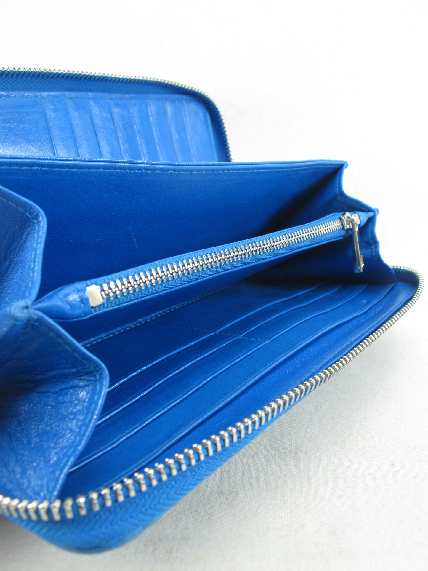 Genuine Crocodile Half Backbone Skin Leather Large Zip Around Clutch Wallet Purse