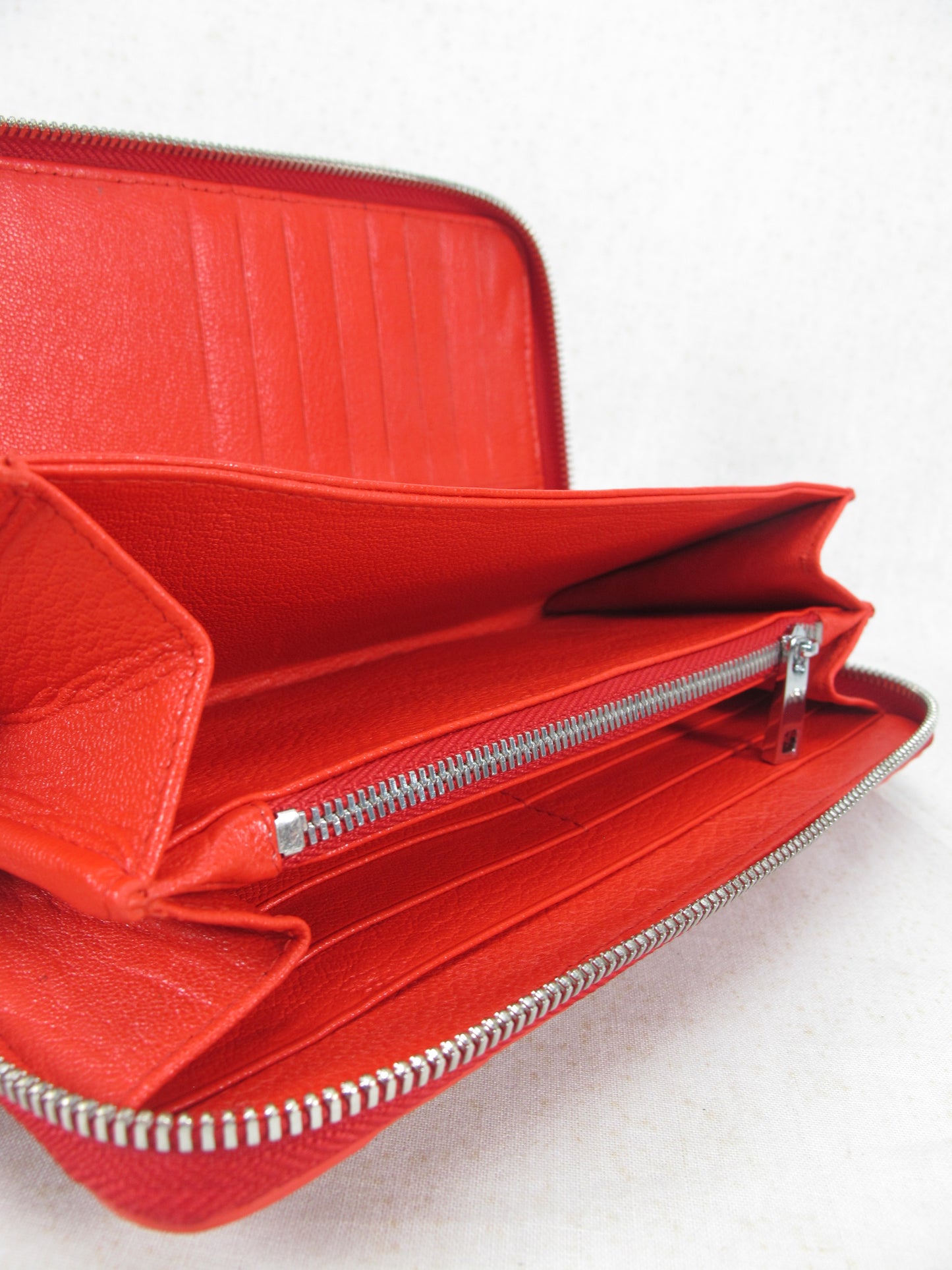 Genuine Crocodile Half Backbone Skin Leather Large Zip Around Clutch Wallet Purse