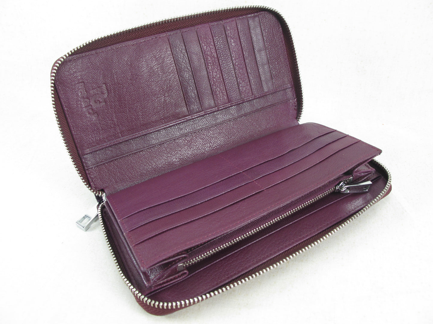 Genuine Crocodile Half Backbone Skin Leather Large Zip Around Clutch Wallet Purse