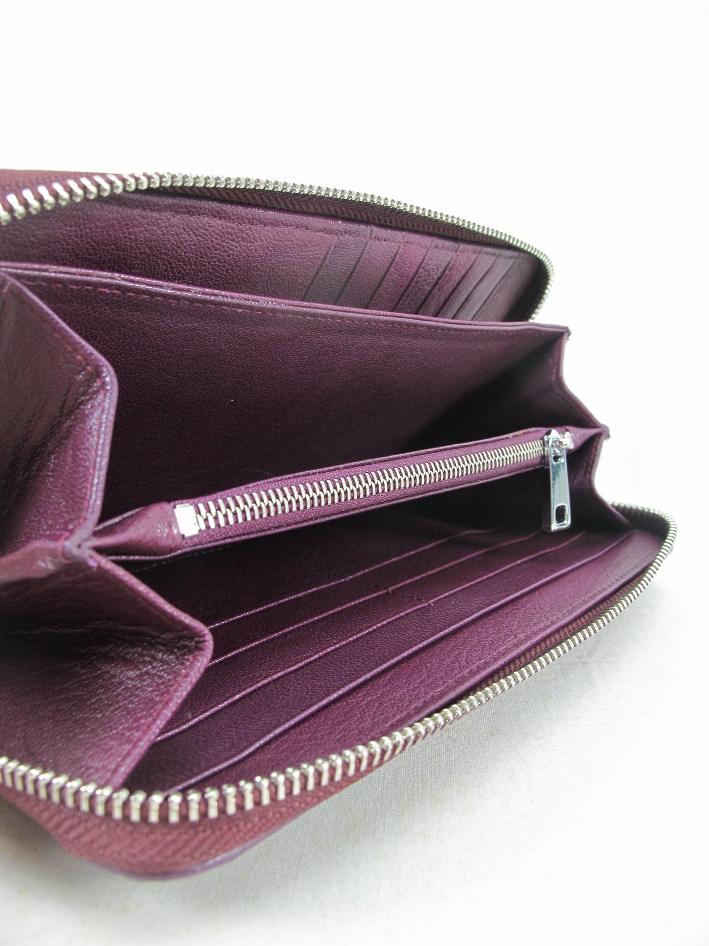 Genuine Crocodile Half Backbone Skin Leather Large Zip Around Clutch Wallet Purse