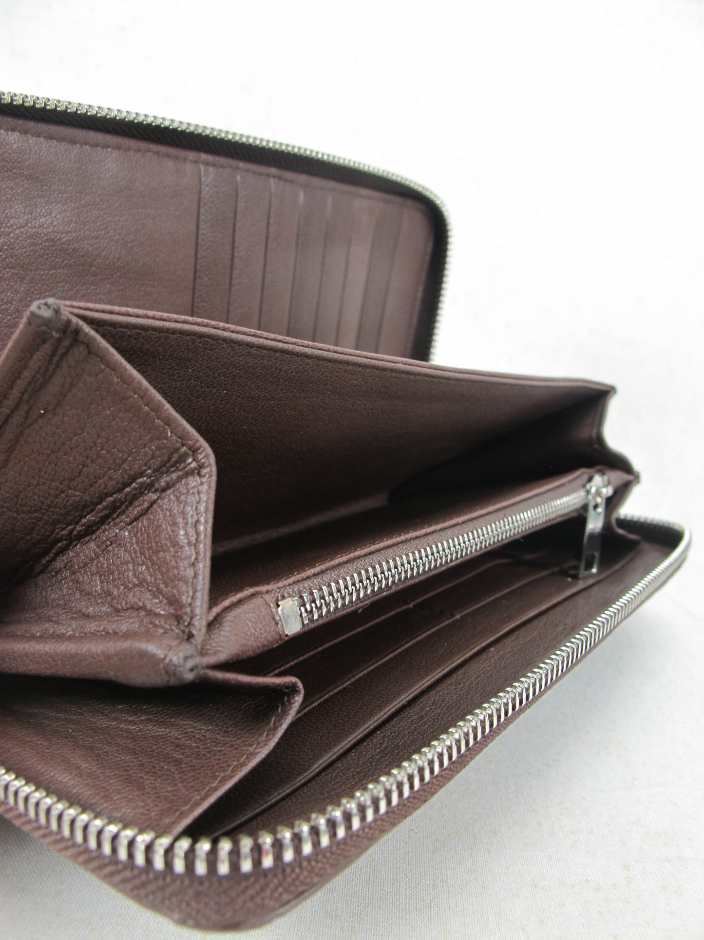 Genuine Crocodile Tail Skin Leather Large Zip Around Clutch Wallet Purse