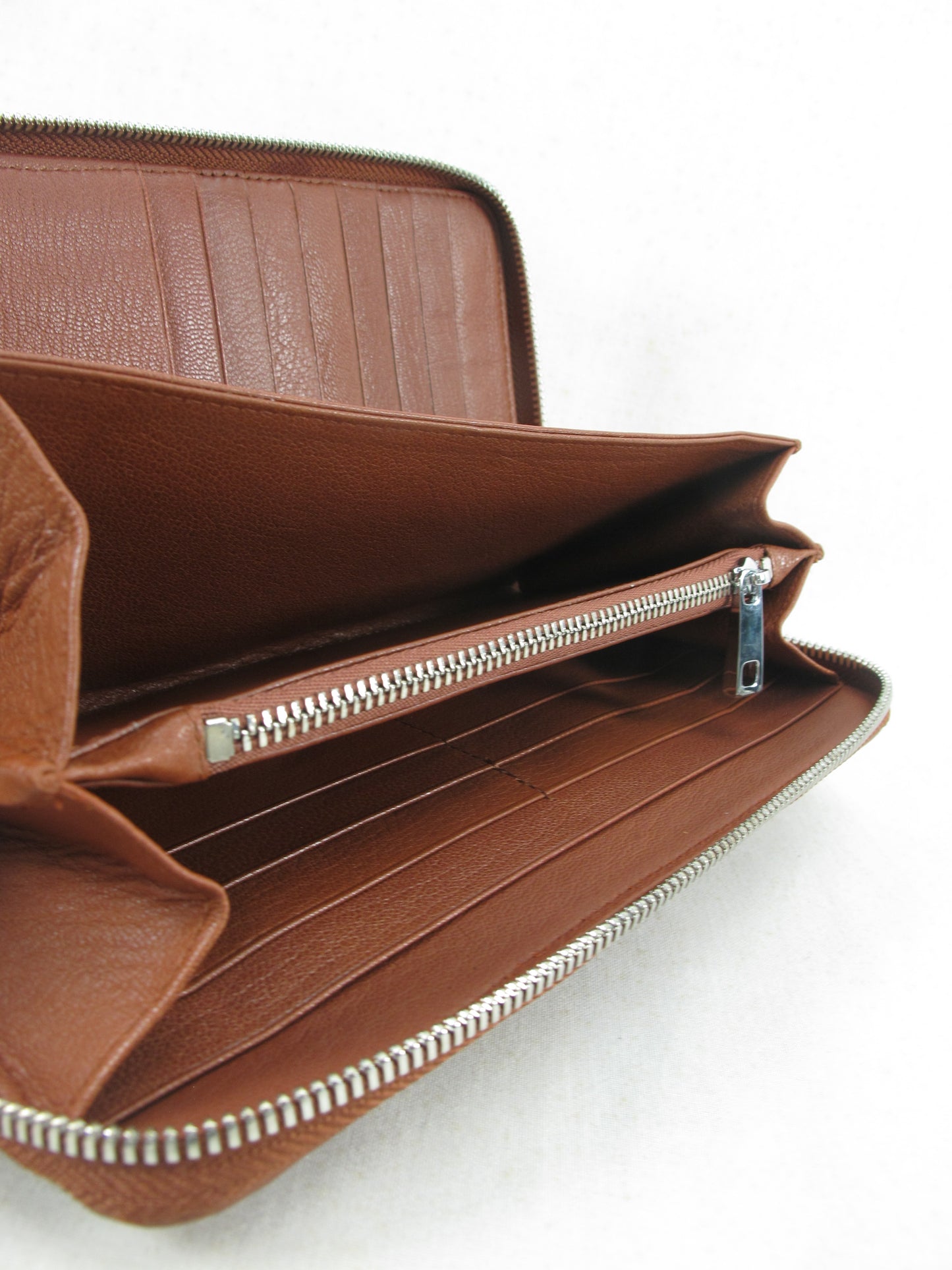 Genuine Crocodile Tail Skin Leather Large Zip Around Clutch Wallet Purse