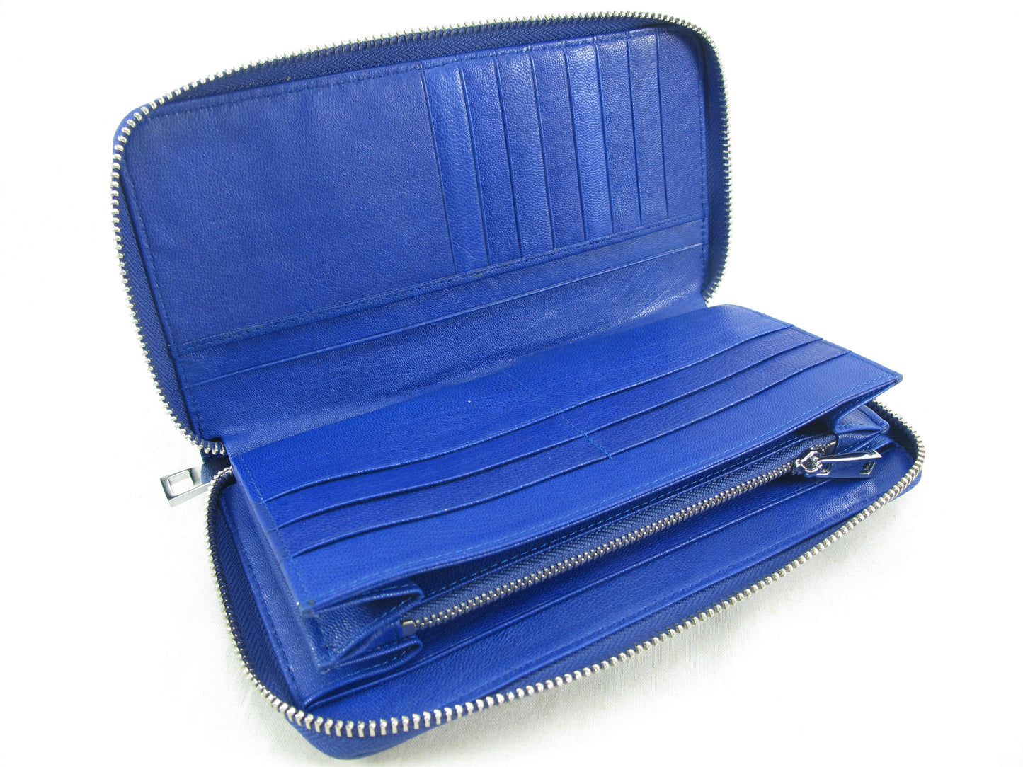 Genuine Crocodile Tail Skin Leather Large Zip Around Clutch Wallet Purse