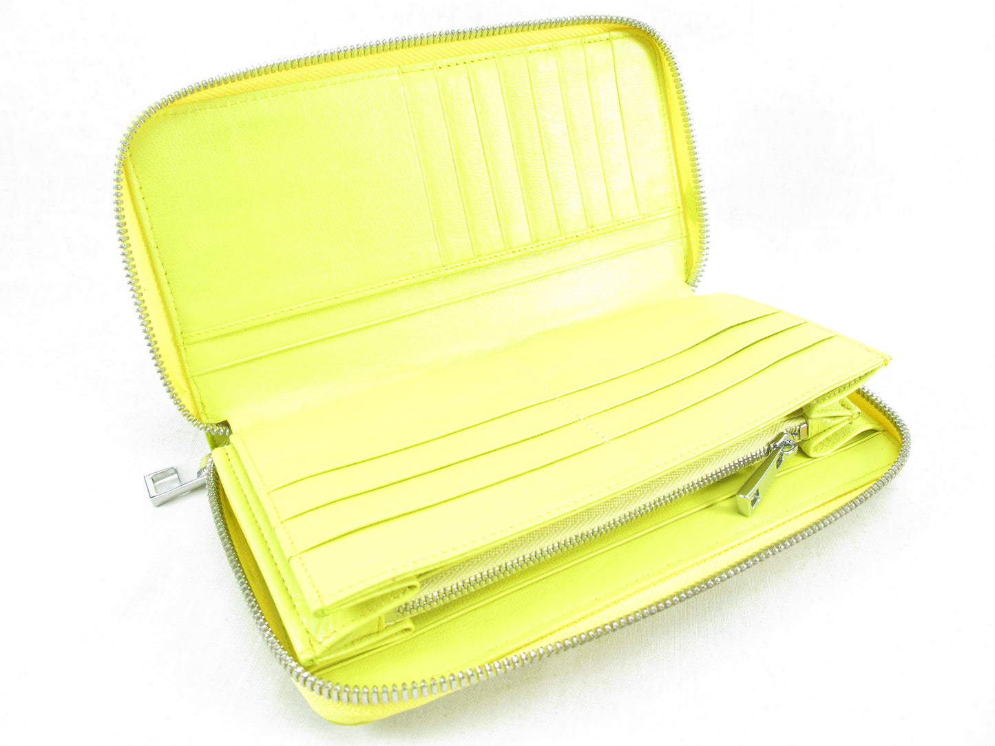 Genuine Crocodile Tail Skin Leather Large Zip Around Clutch Wallet Purse