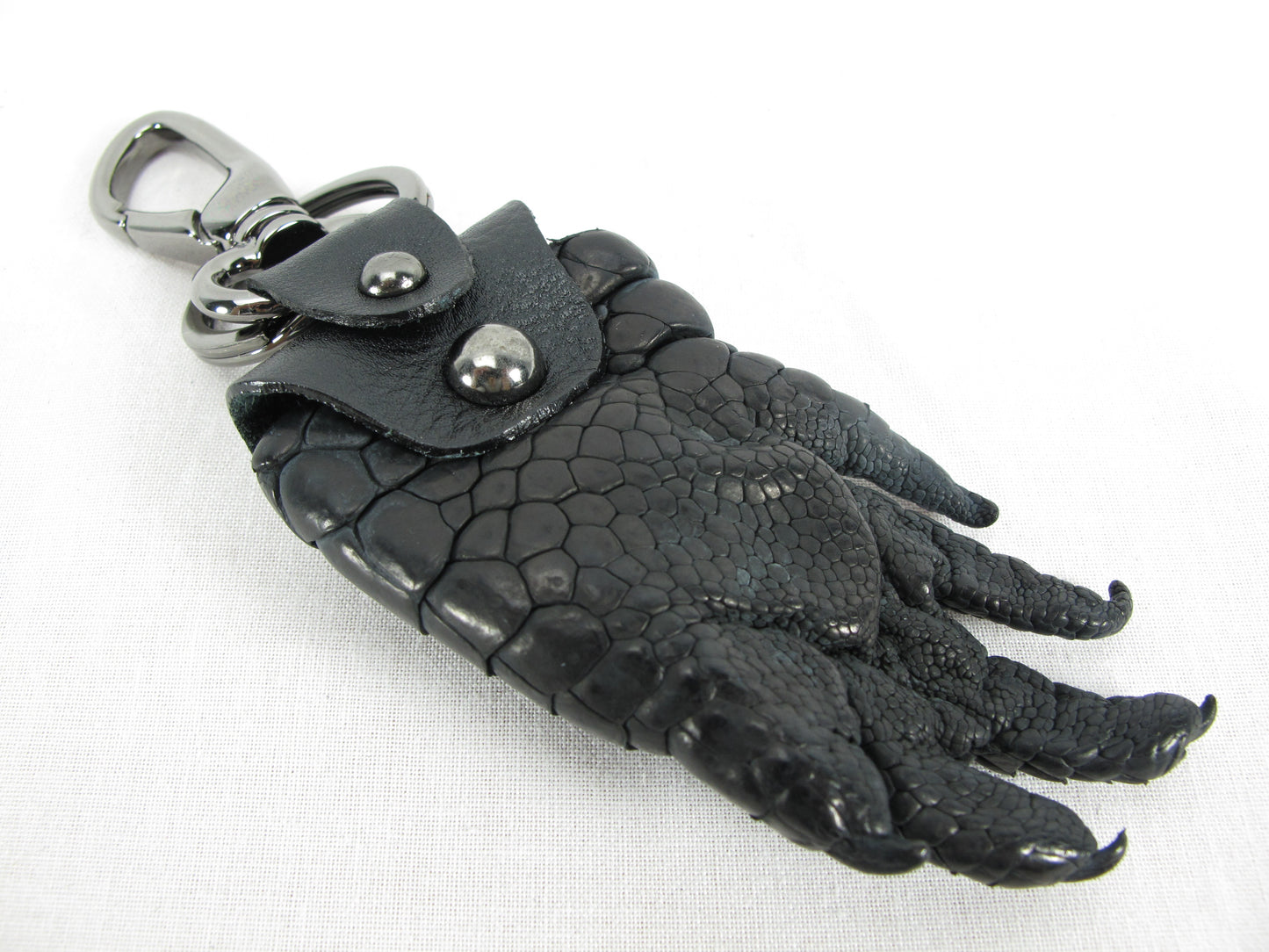 Genuine Crocodile Skin Leather Foot Claw Key Ring Keychain Holder