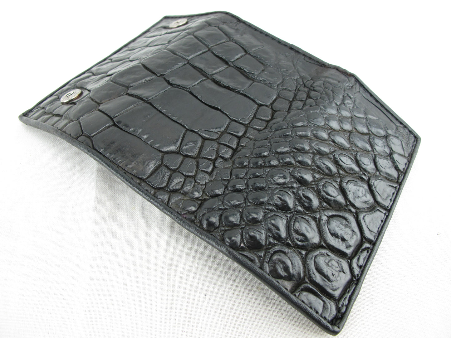 Genuine Crocodile Skin Leather Trifold Key Holder Wallet