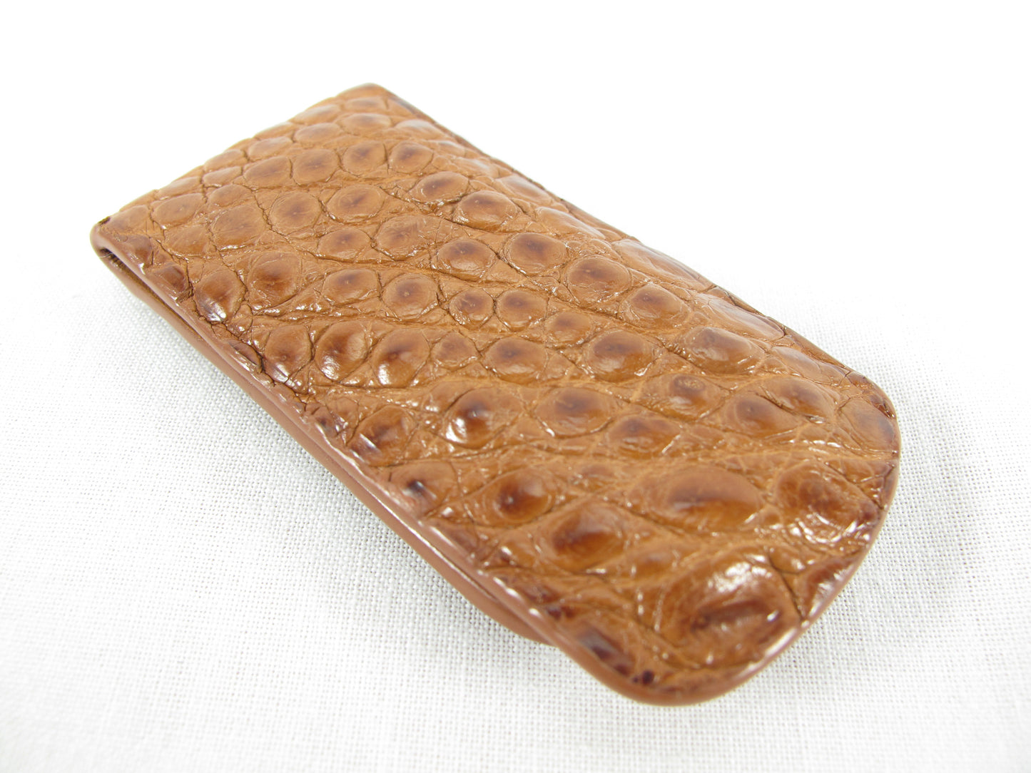 Genuine Crocodile Skin Leather Magnetic Money Clip Banknote Wallet