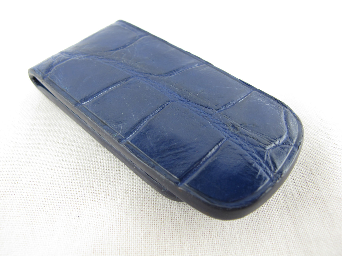 Genuine Crocodile Skin Leather Magnetic Money Clip Banknote Wallet