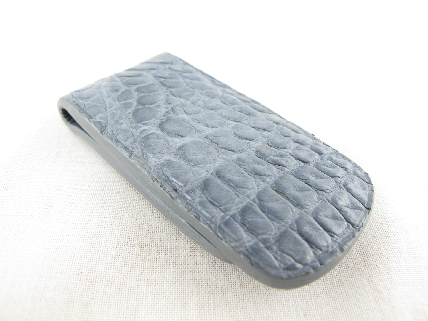 Genuine Crocodile Skin Leather Magnetic Money Clip Banknote Wallet