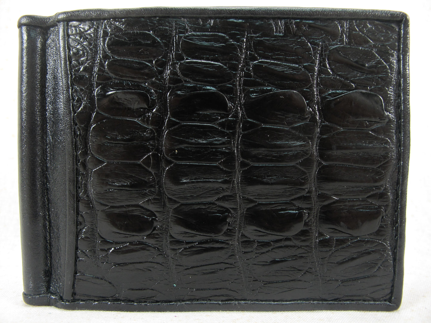 Genuine Crocodile Tail Skin Leather Money Clip Slim Bifold Men's Wallet