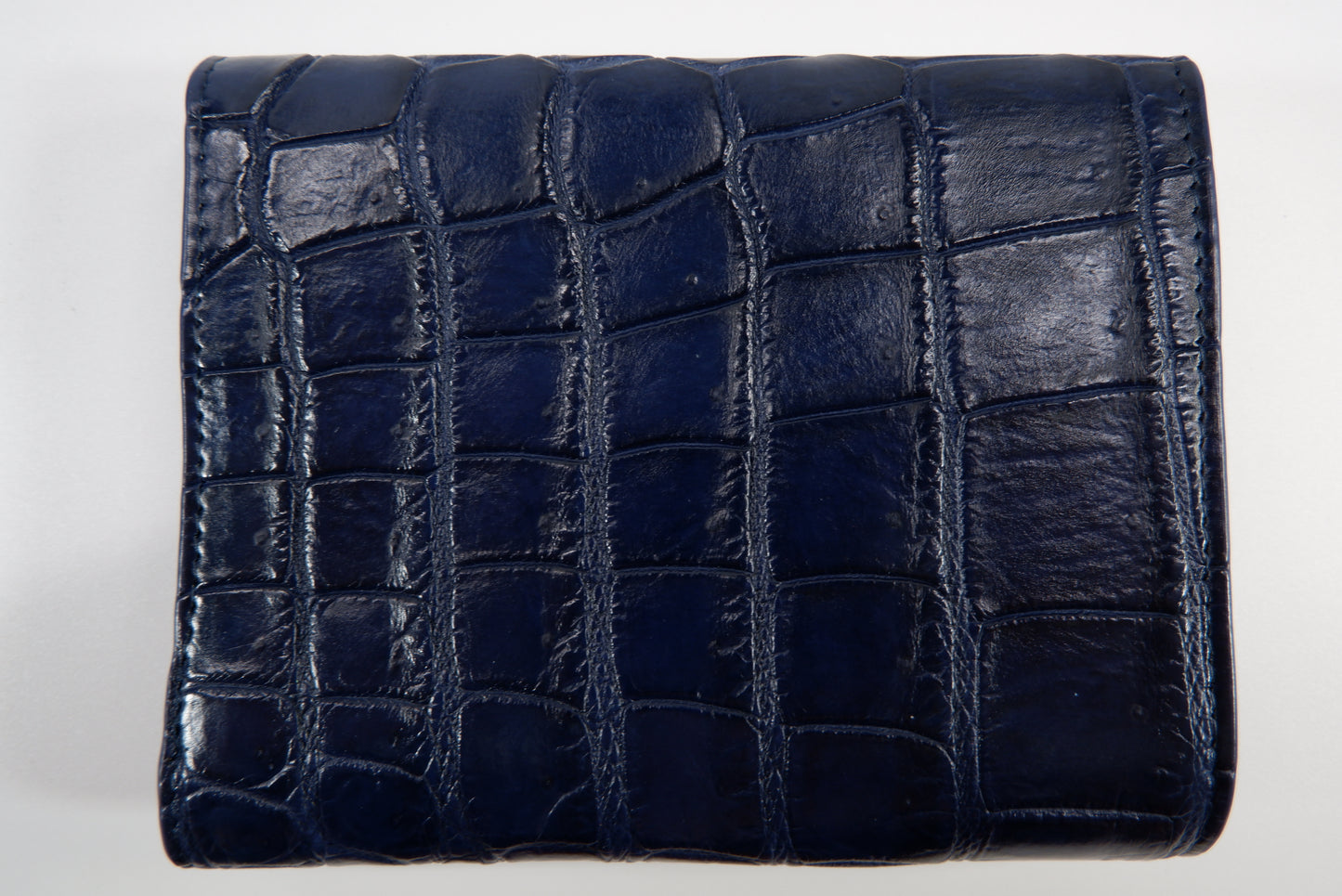 Genuine Crocodile Belly Skin Leather Medium Trifold Clutch Wallet Purse