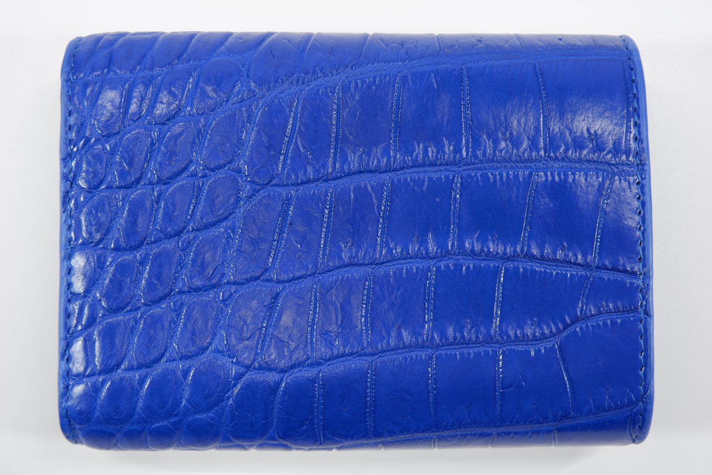Genuine Crocodile Belly Skin Leather Medium Envelope Trifold Clutch Wallet Purse