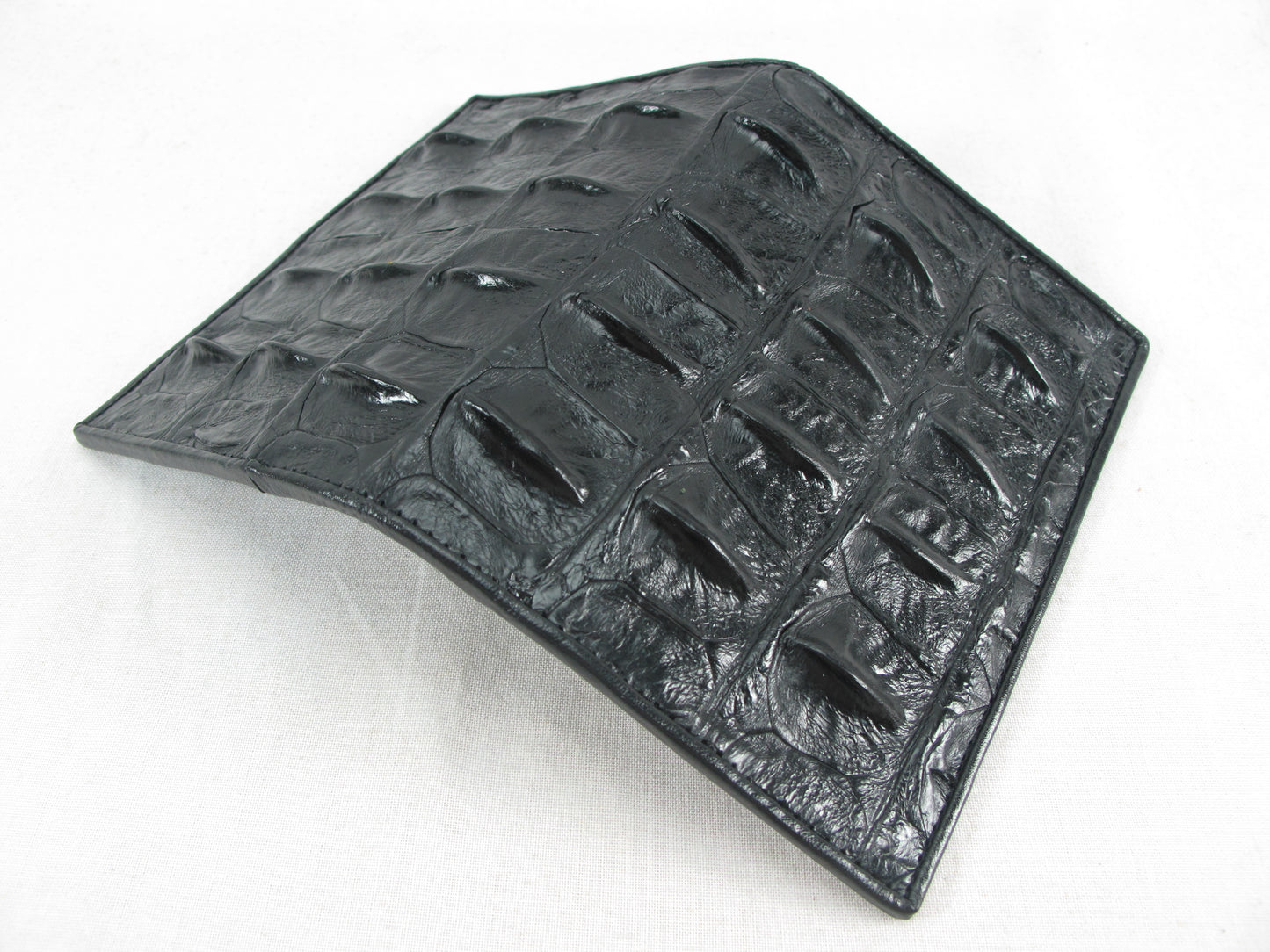 Genuine Crocodile Backbone Skin Leather Passport & Card Holder Wallet