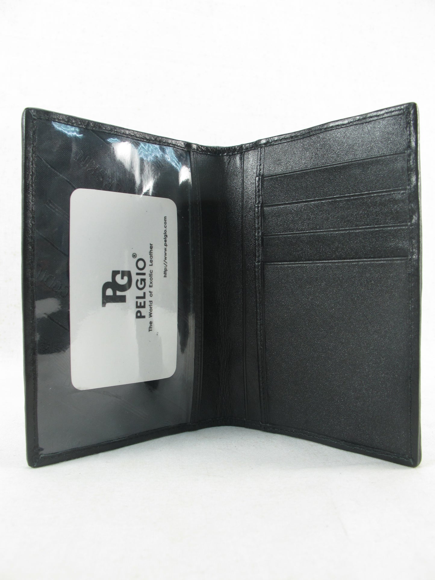 Genuine Crocodile Backbone Skin Leather Passport & Card Holder Wallet