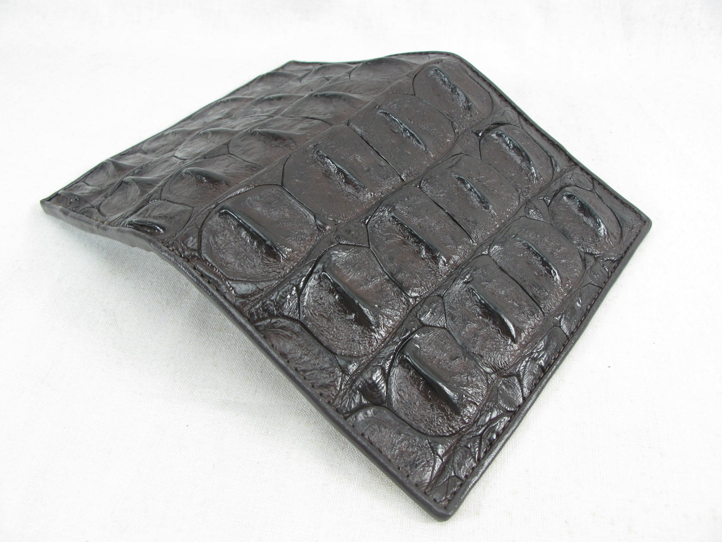 Genuine Crocodile Backbone Skin Leather Passport & Card Holder Wallet