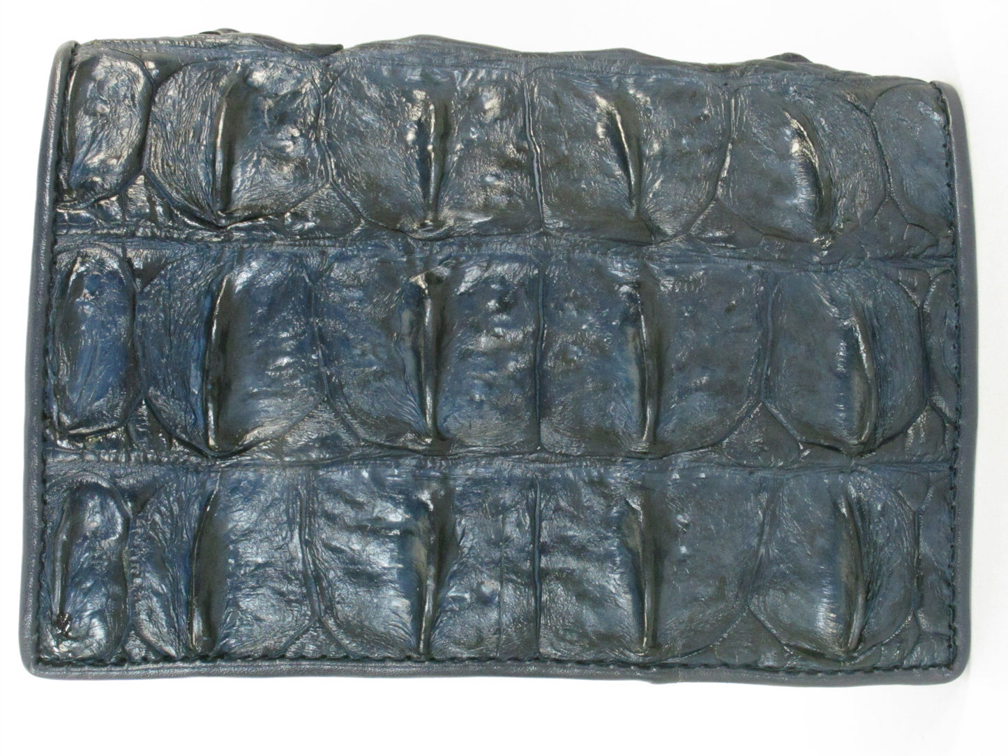 Genuine Crocodile Backbone Skin Leather Passport & Card Holder Wallet