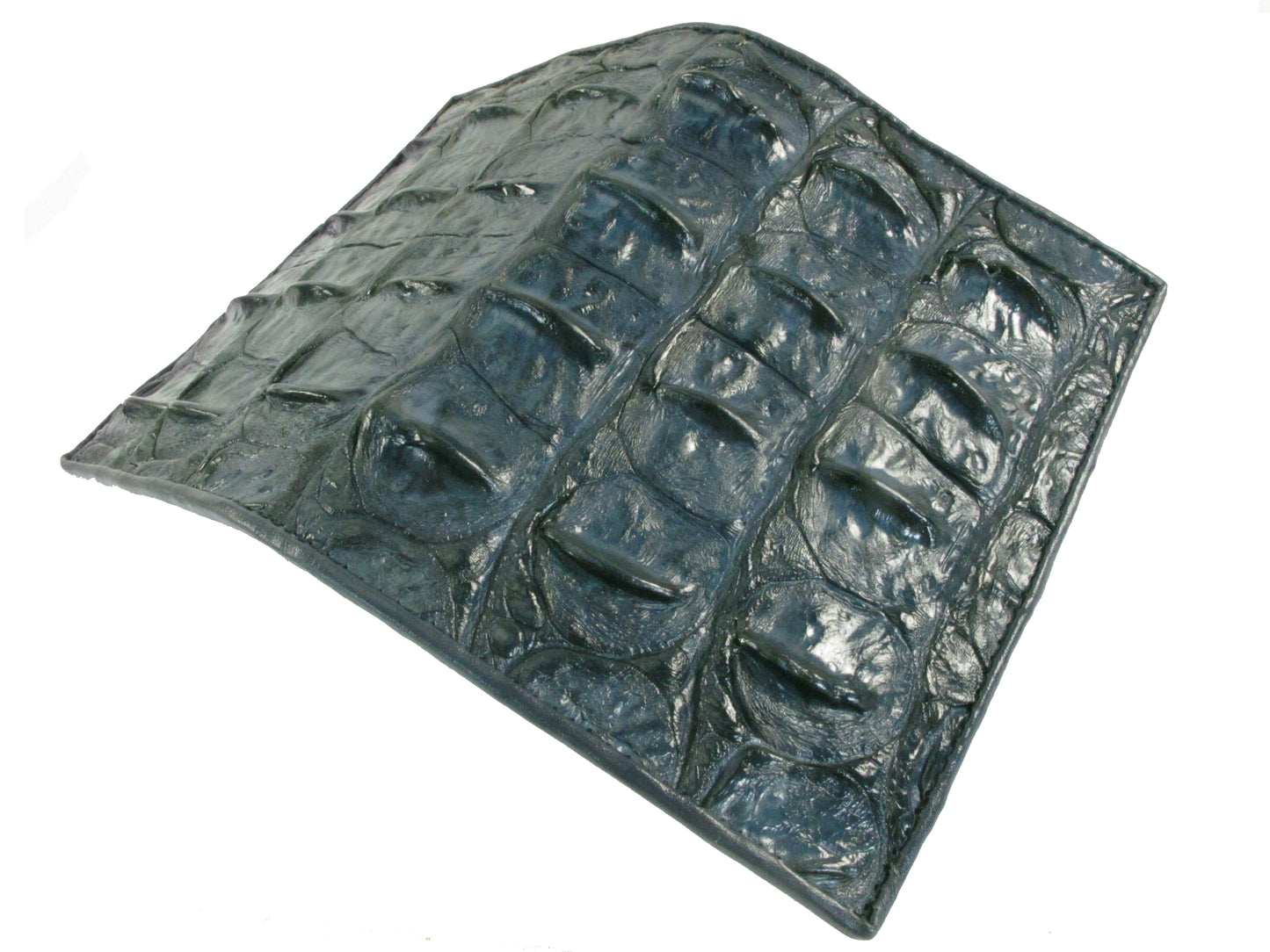 Genuine Crocodile Backbone Skin Leather Passport & Card Holder Wallet