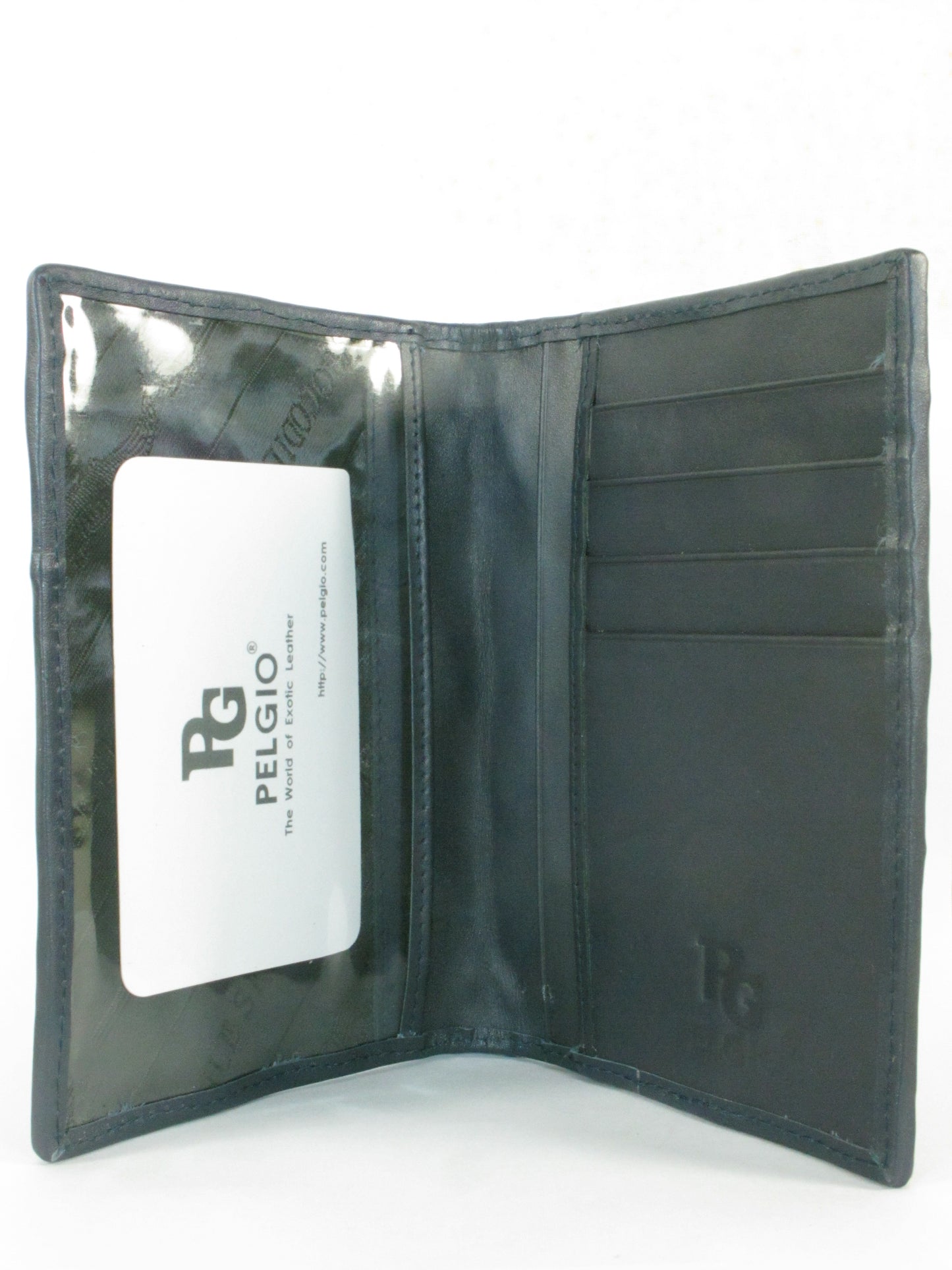 Genuine Crocodile Backbone Skin Leather Passport & Card Holder Wallet