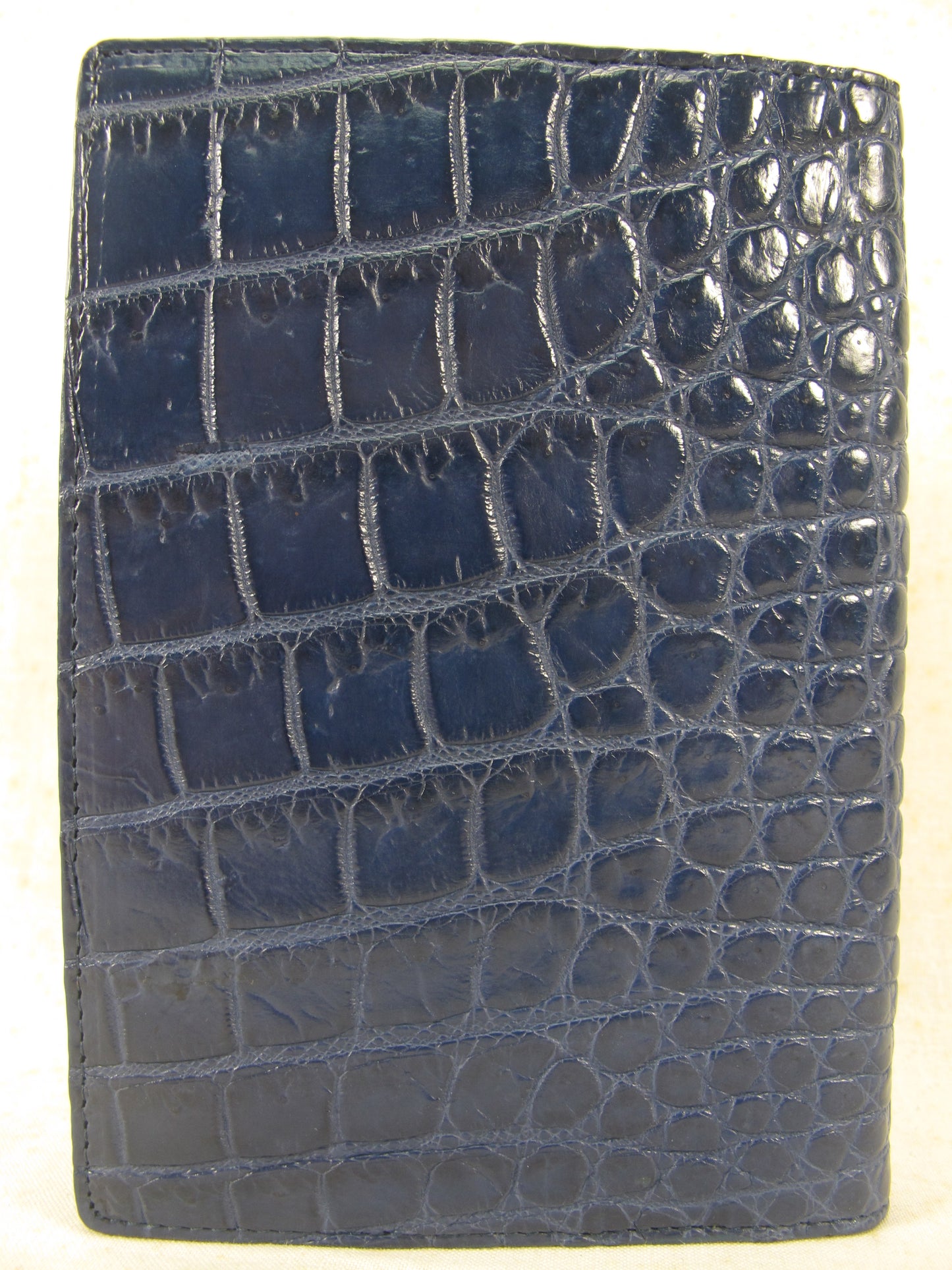 Genuine Crocodile Half Backbone Skin Leather Passport & Card Holder Wallet