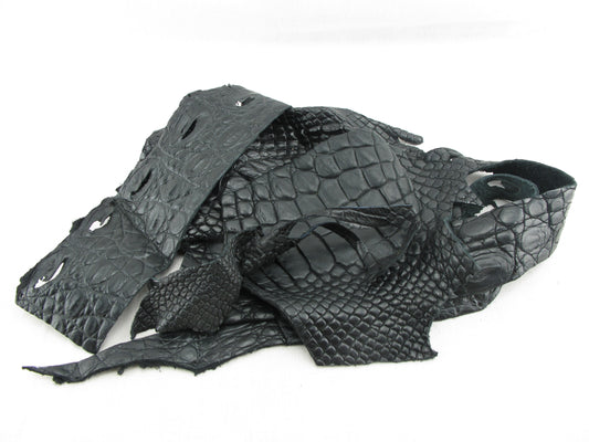 Genuine Crocodile Skin Leather Scraps Hide Pelt 100 grams