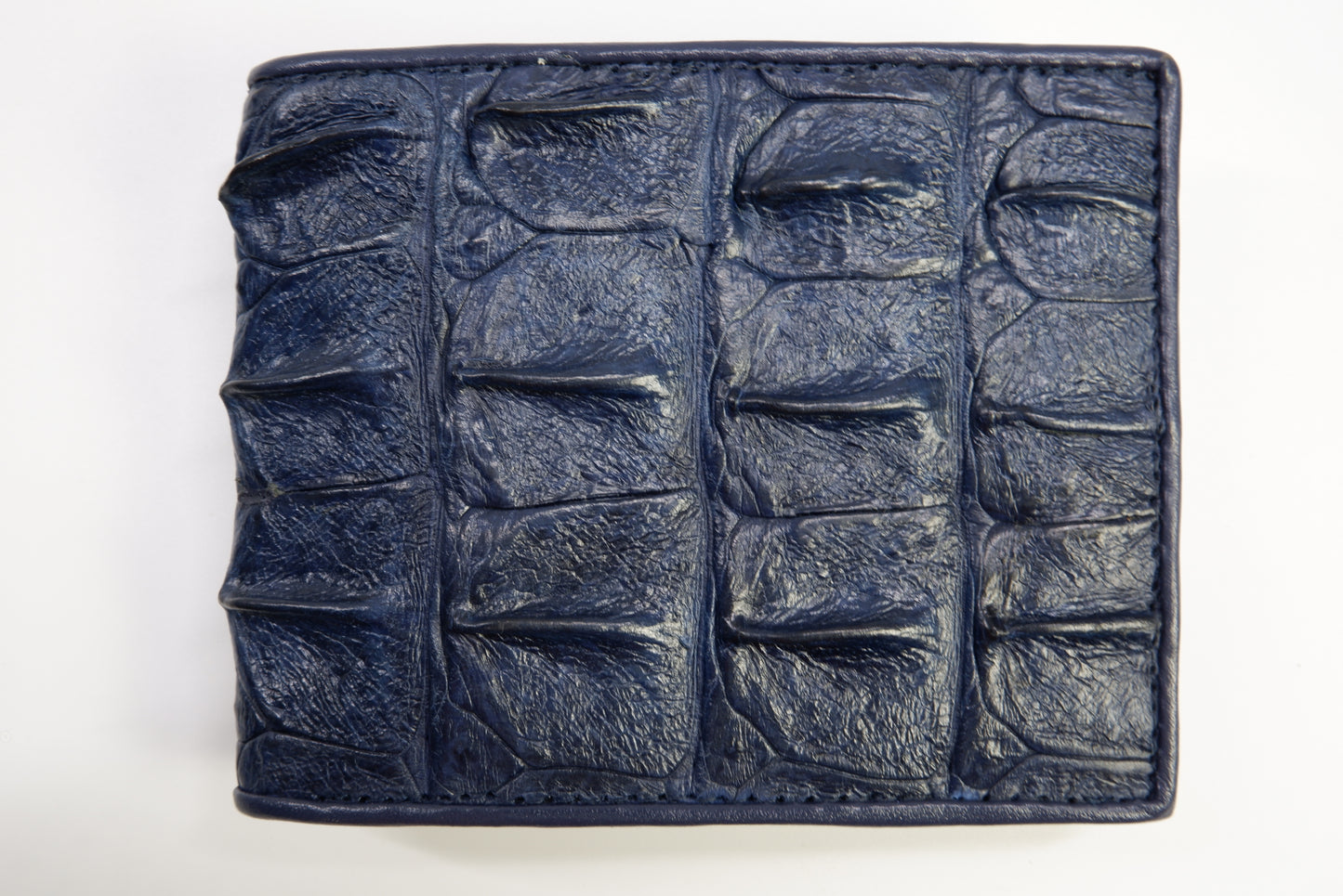 Genuine Crocodile Backbone Skin Leather Men's Bifold Wallet
